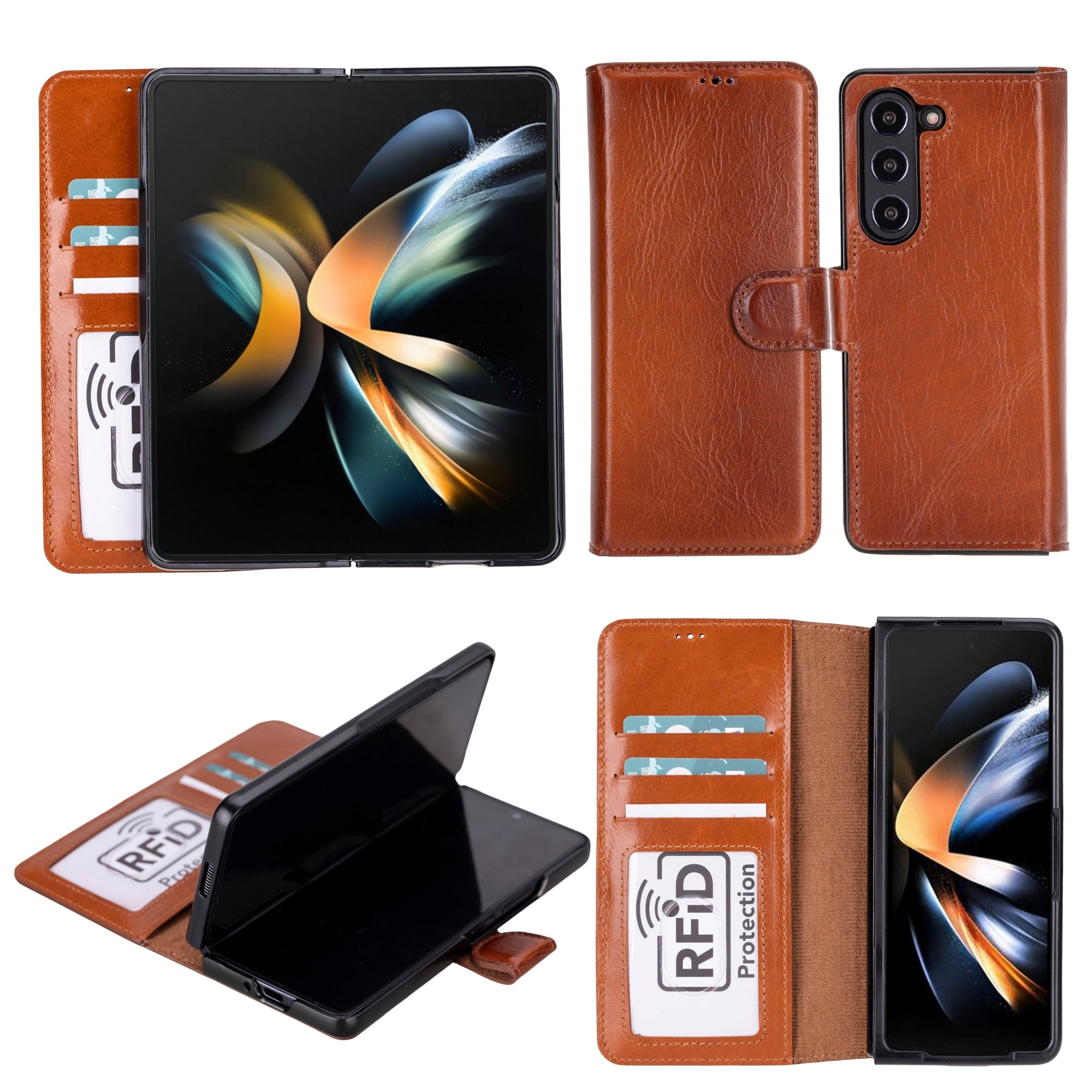 Orlando Samsung Galaxy Z Fold 5 Case - TORONATA - #color_tan