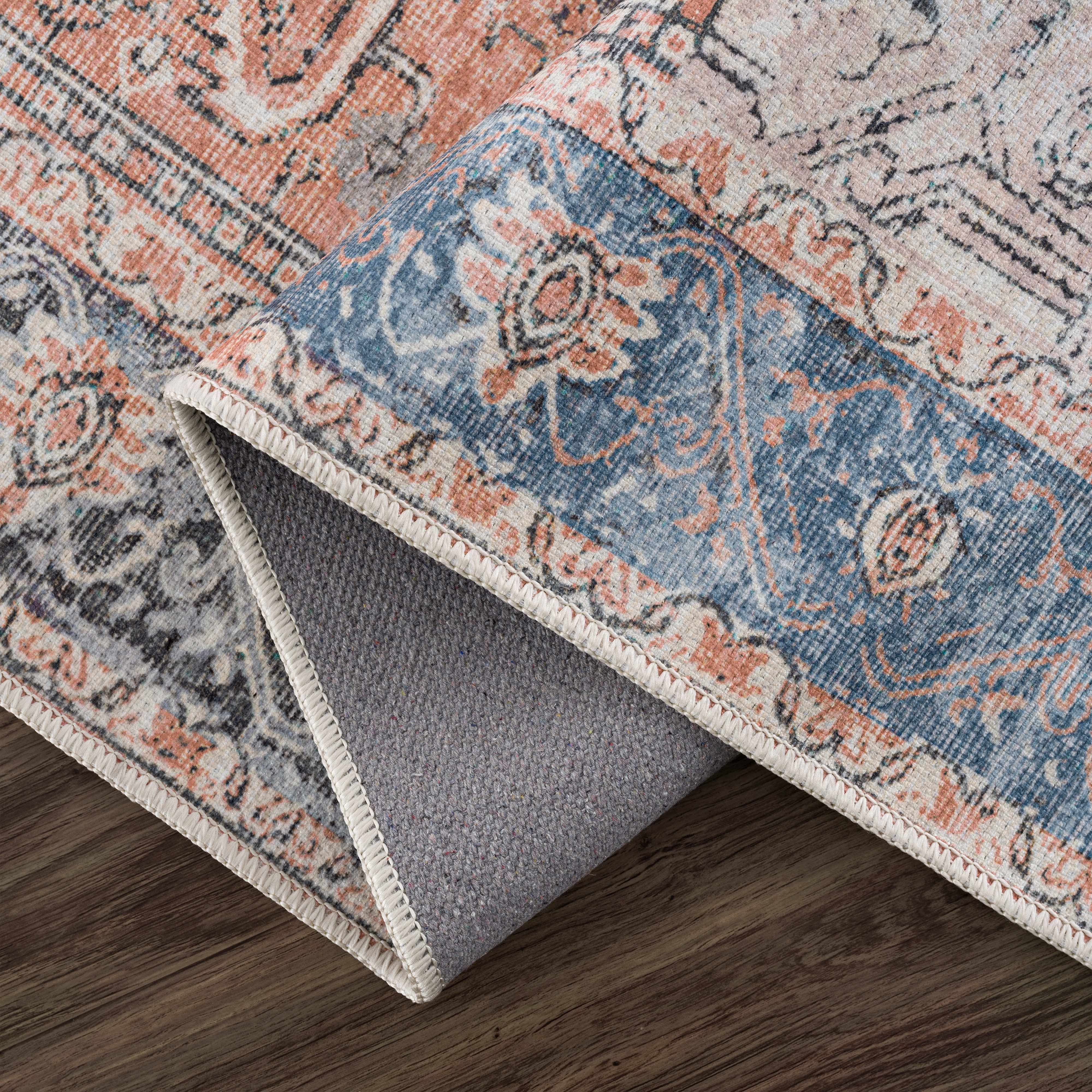 Rosman Distressed Washable Rug Area Rug