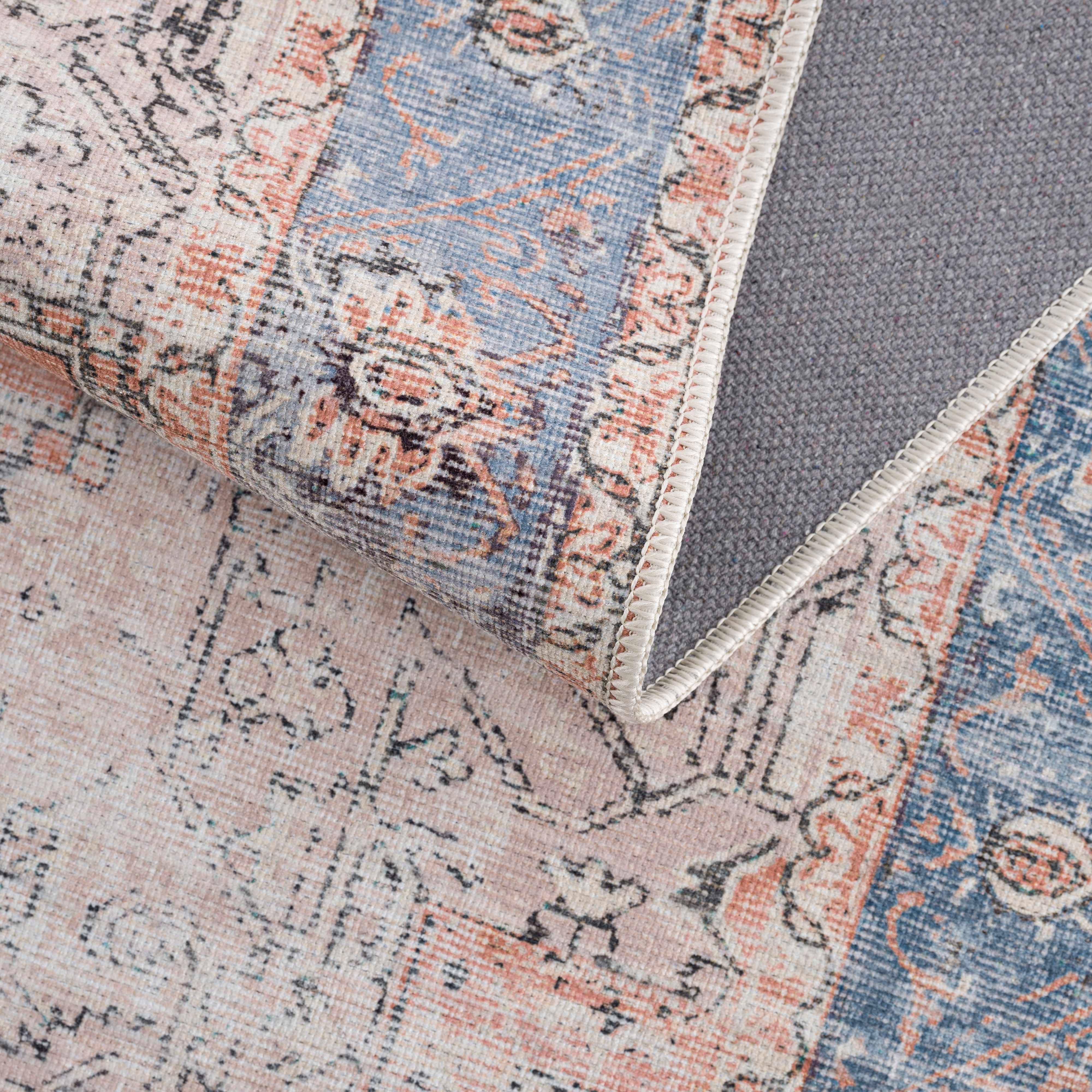 Rosman Distressed Washable Rug Area Rug