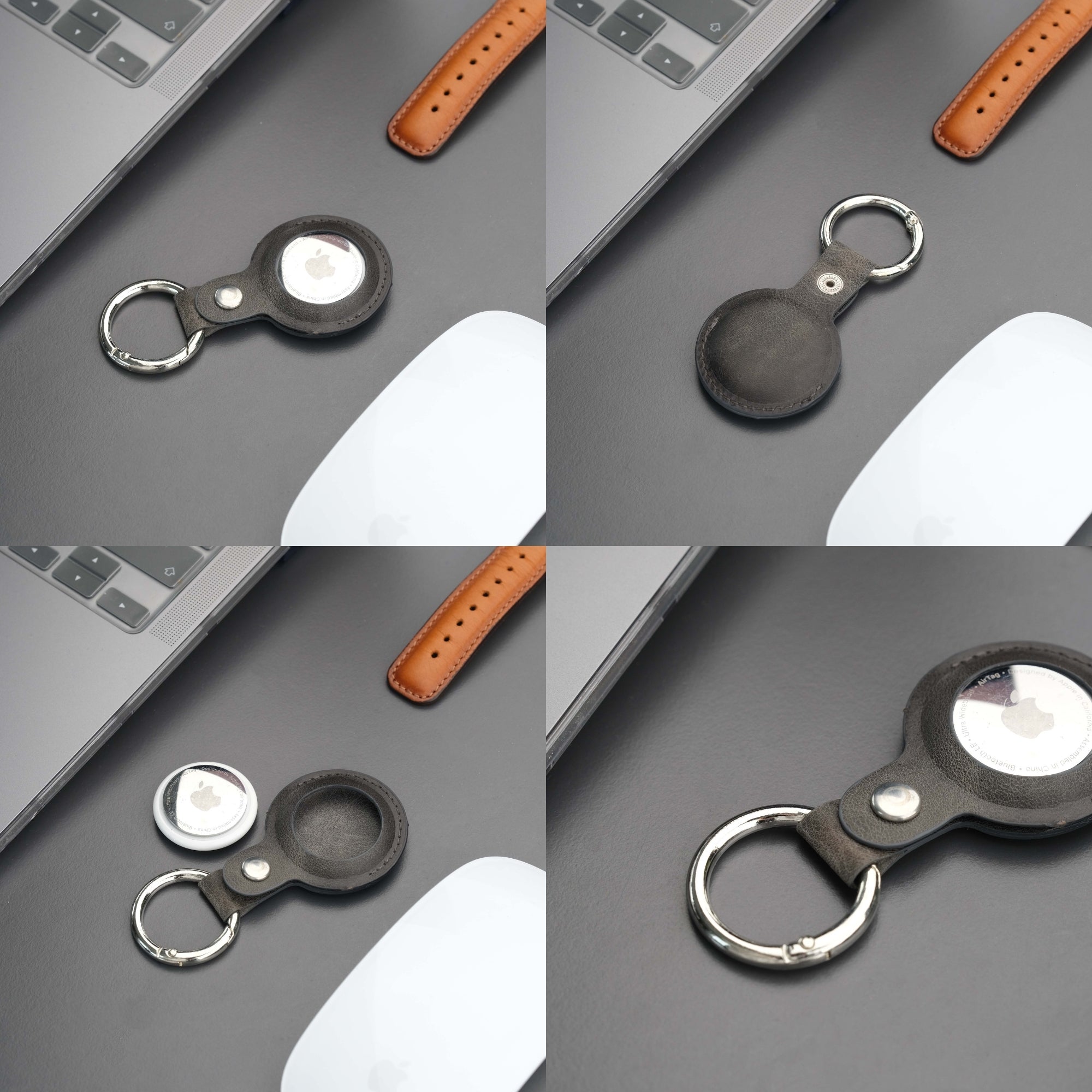 saratoga leather airtag holder - toronata -