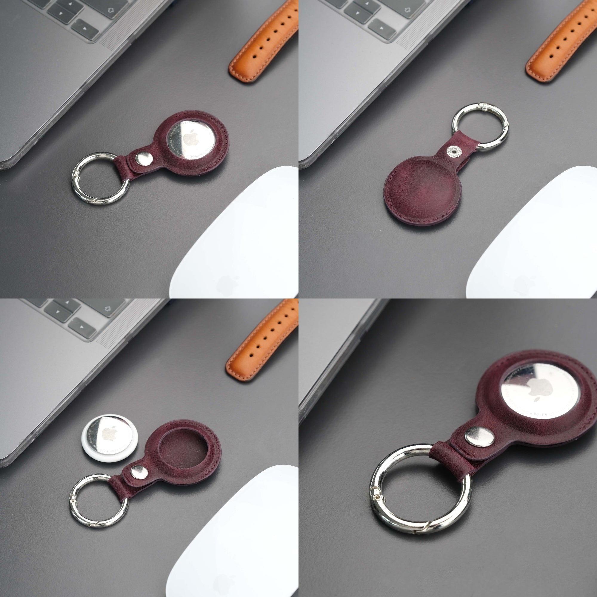 saratoga leather airtag holder - toronata -