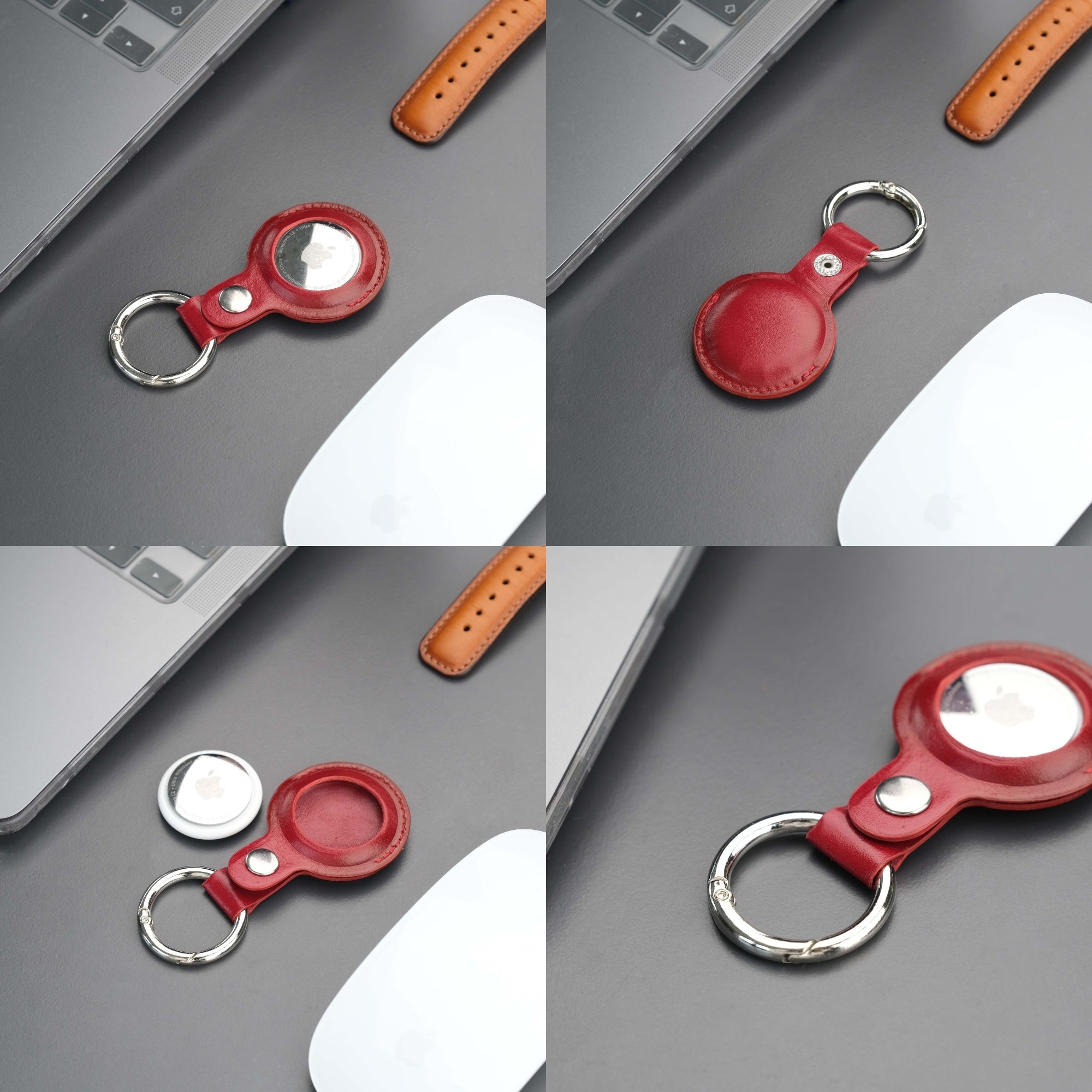 saratoga leather airtag holder - toronata -