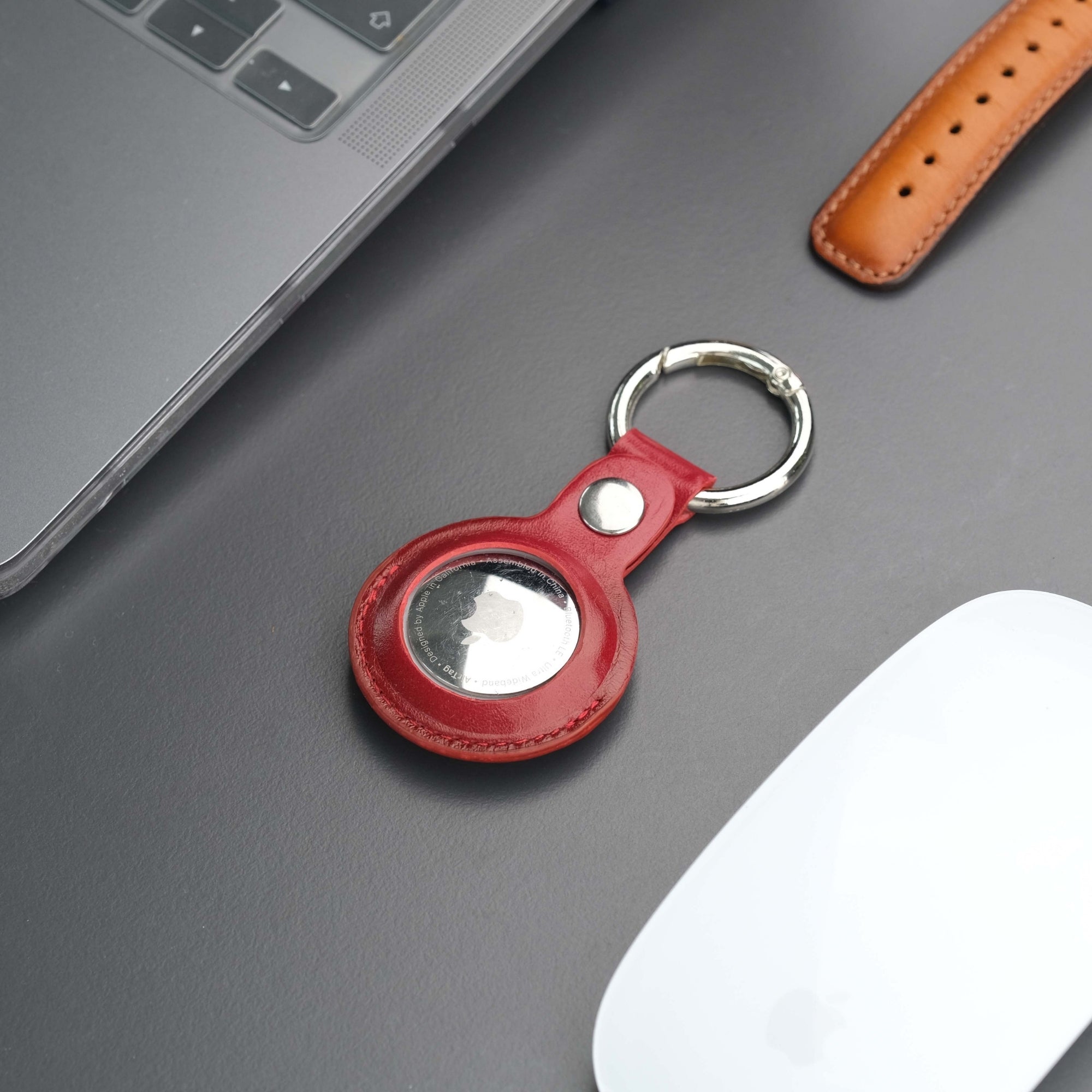 saratoga leather airtag holder - toronata -