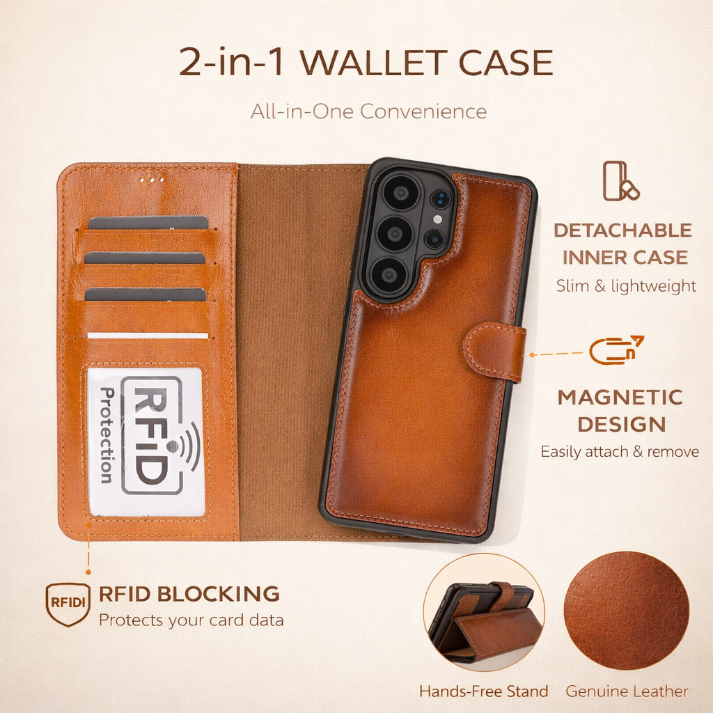 Buffalo Samsung Galaxy S26 Ultra Leather Wallet Case