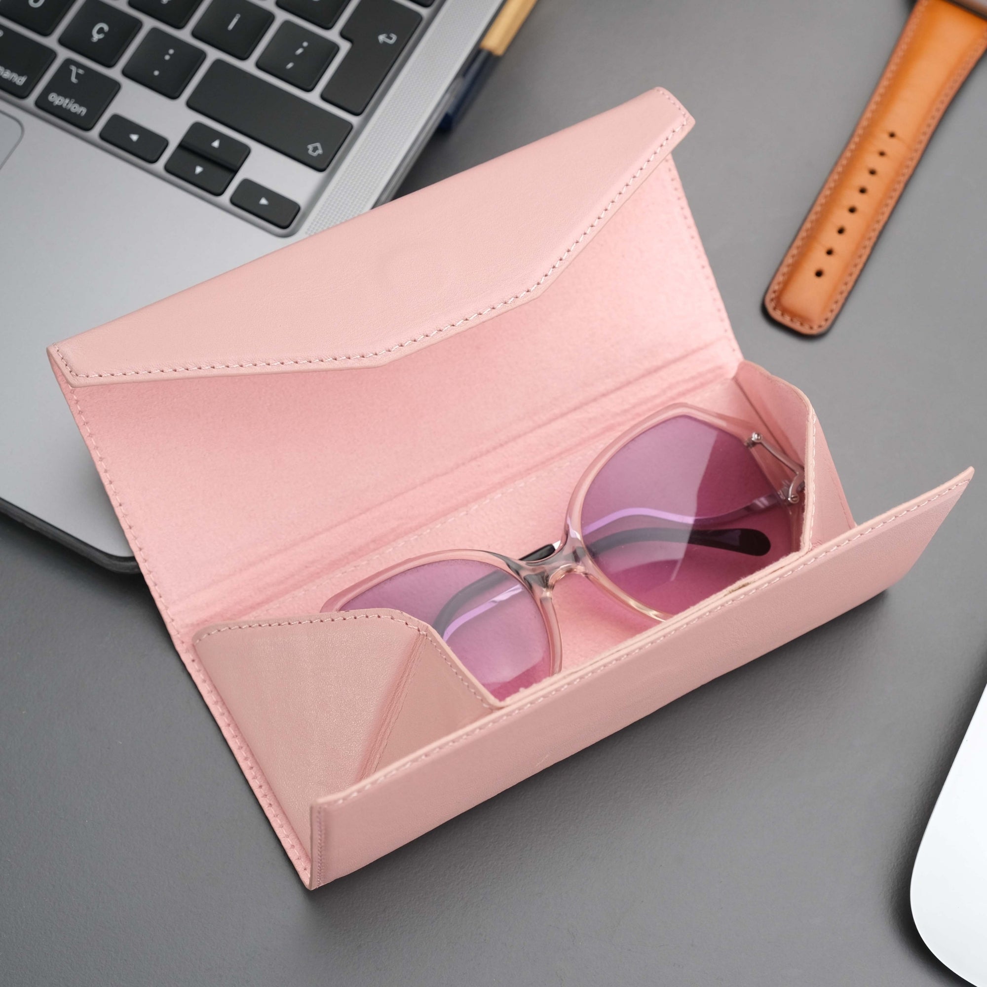 triangle leather cases for eyeglass or sunglasses - toronata -