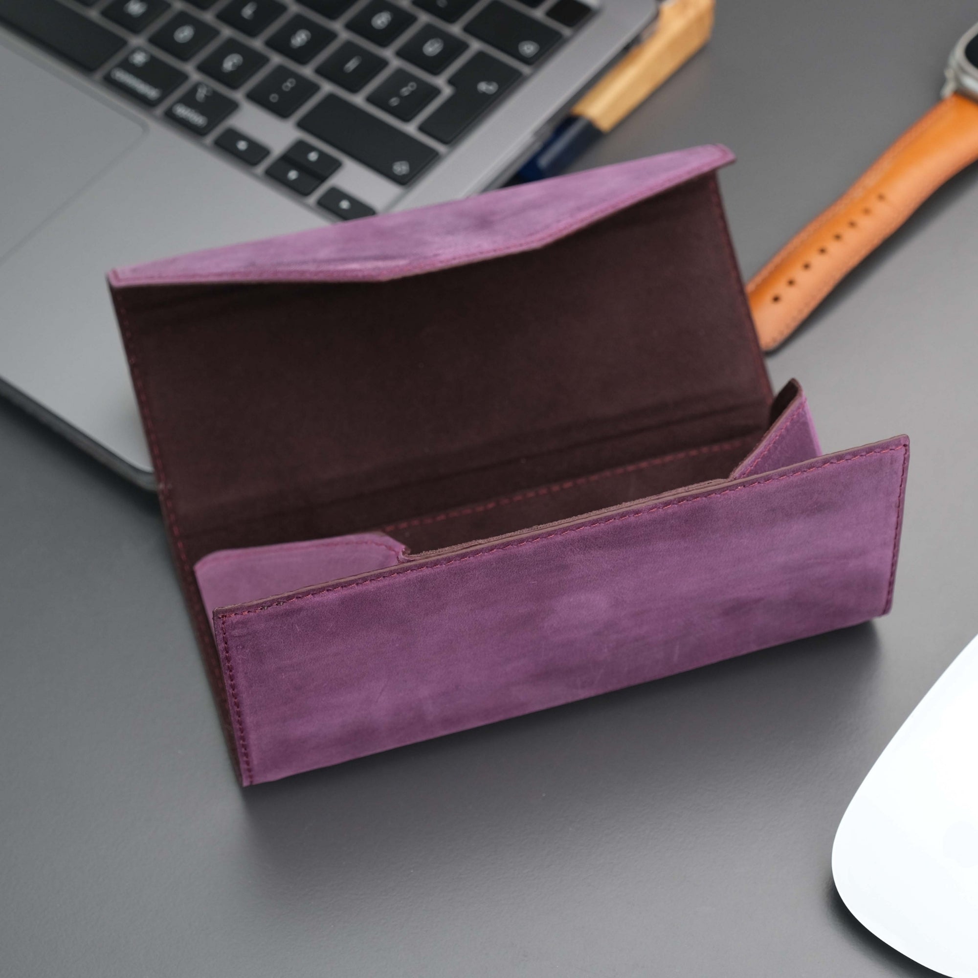 triangle leather cases for eyeglass or sunglasses - toronata -