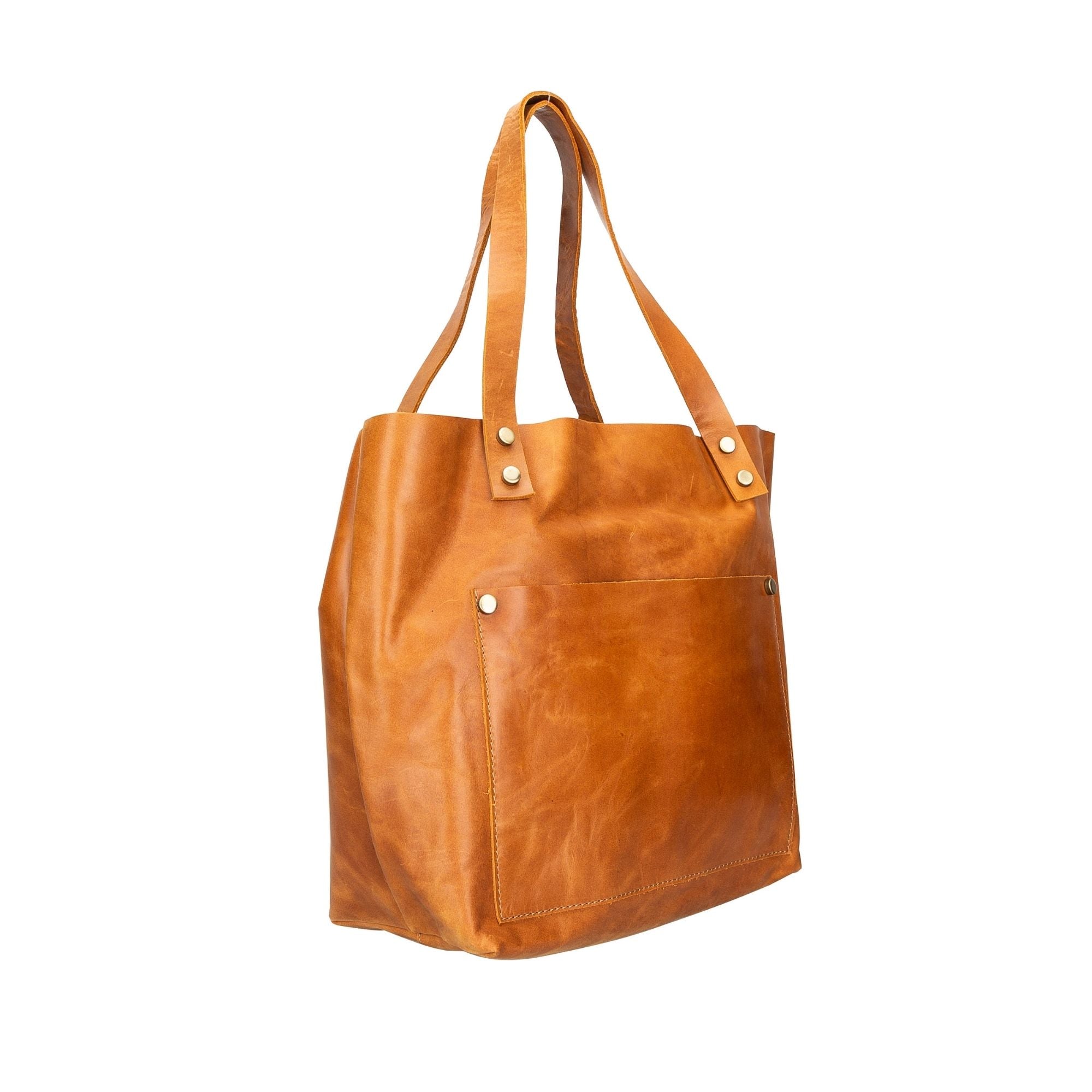 alpine leather crossbody handbag (tote bag) for women - toronata - #color_tan