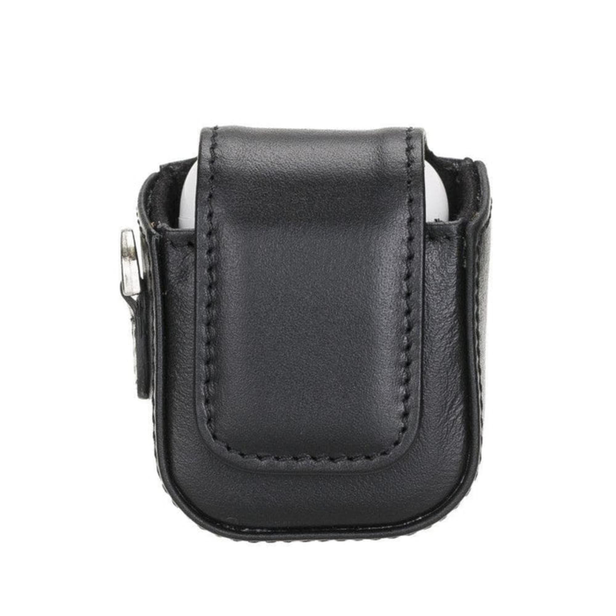 aurora luxury leather airpods case with attached wrist strap - toronata -