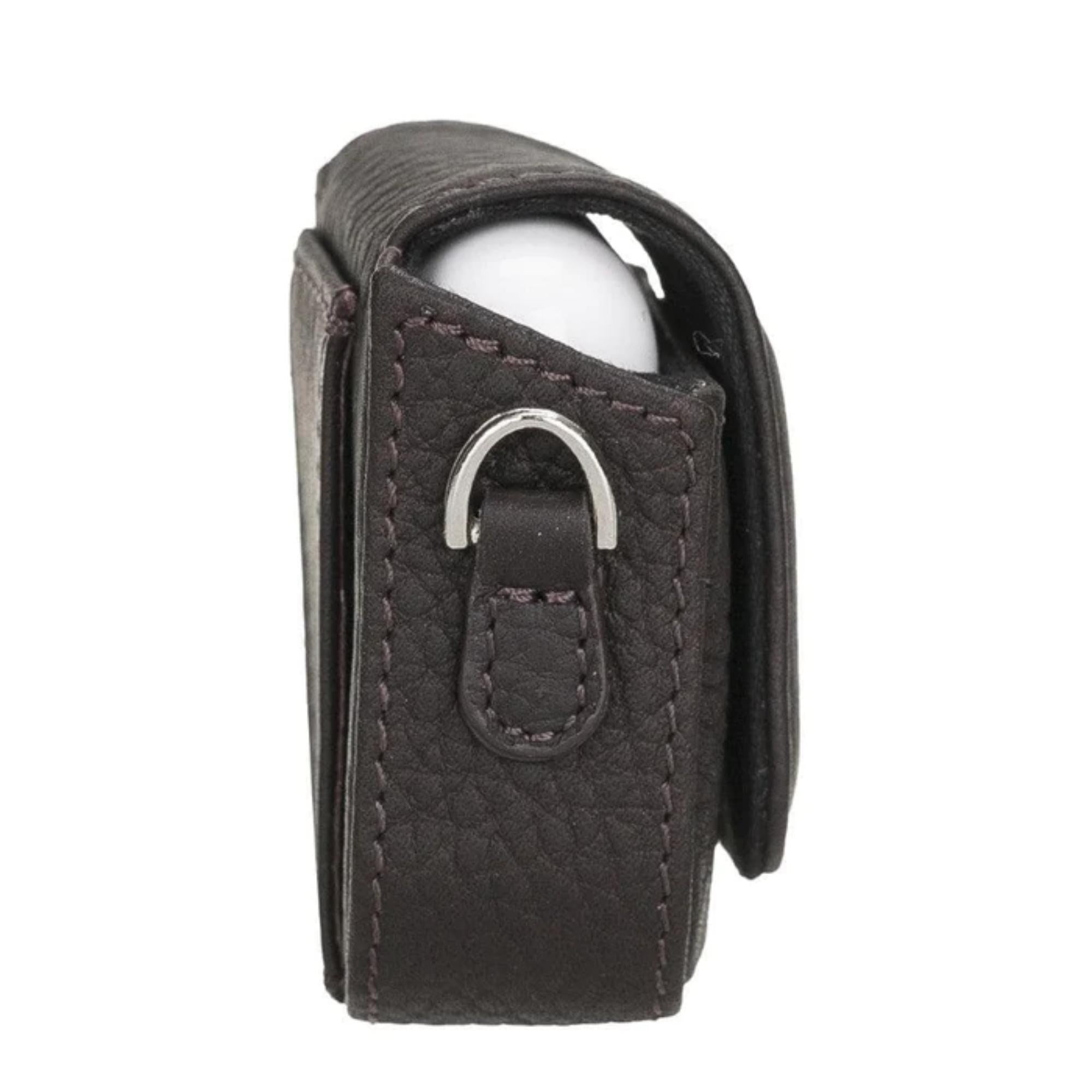 aurora luxury leather airpods case with attached wrist strap - toronata -