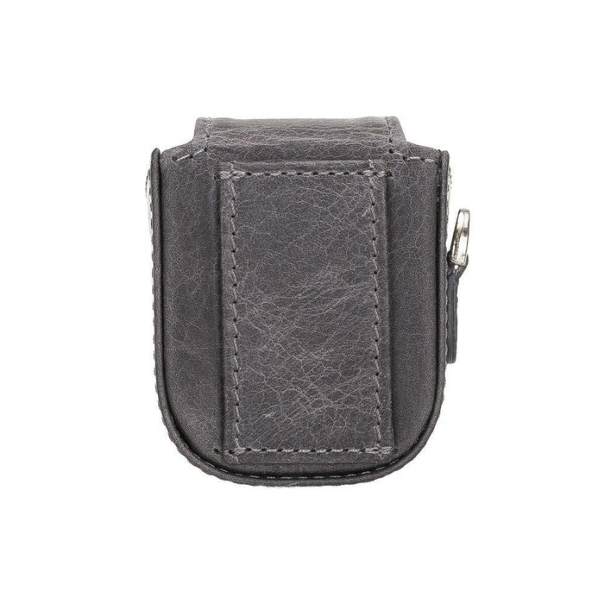 aurora luxury leather airpods case with attached wrist strap - toronata -