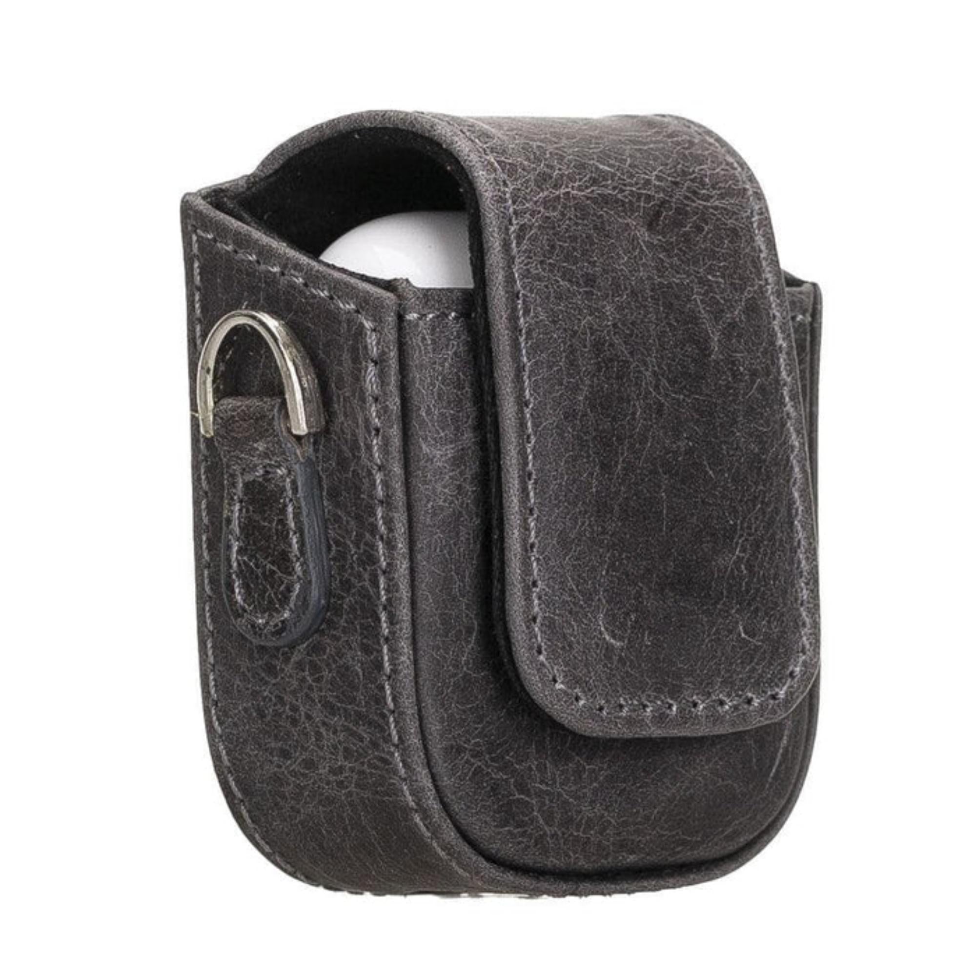 aurora luxury leather airpods case with attached wrist strap - toronata -