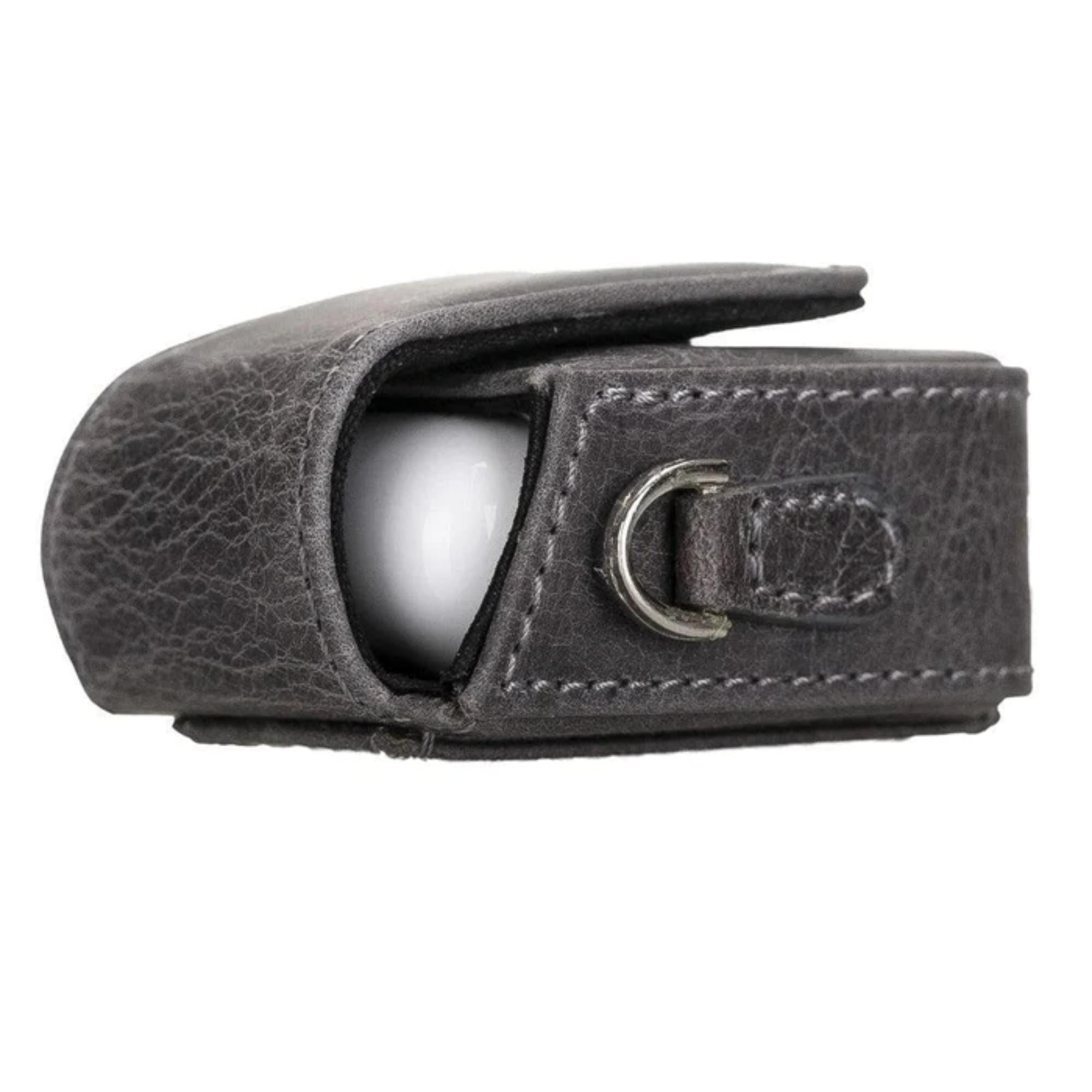 aurora luxury leather airpods case with attached wrist strap - toronata -