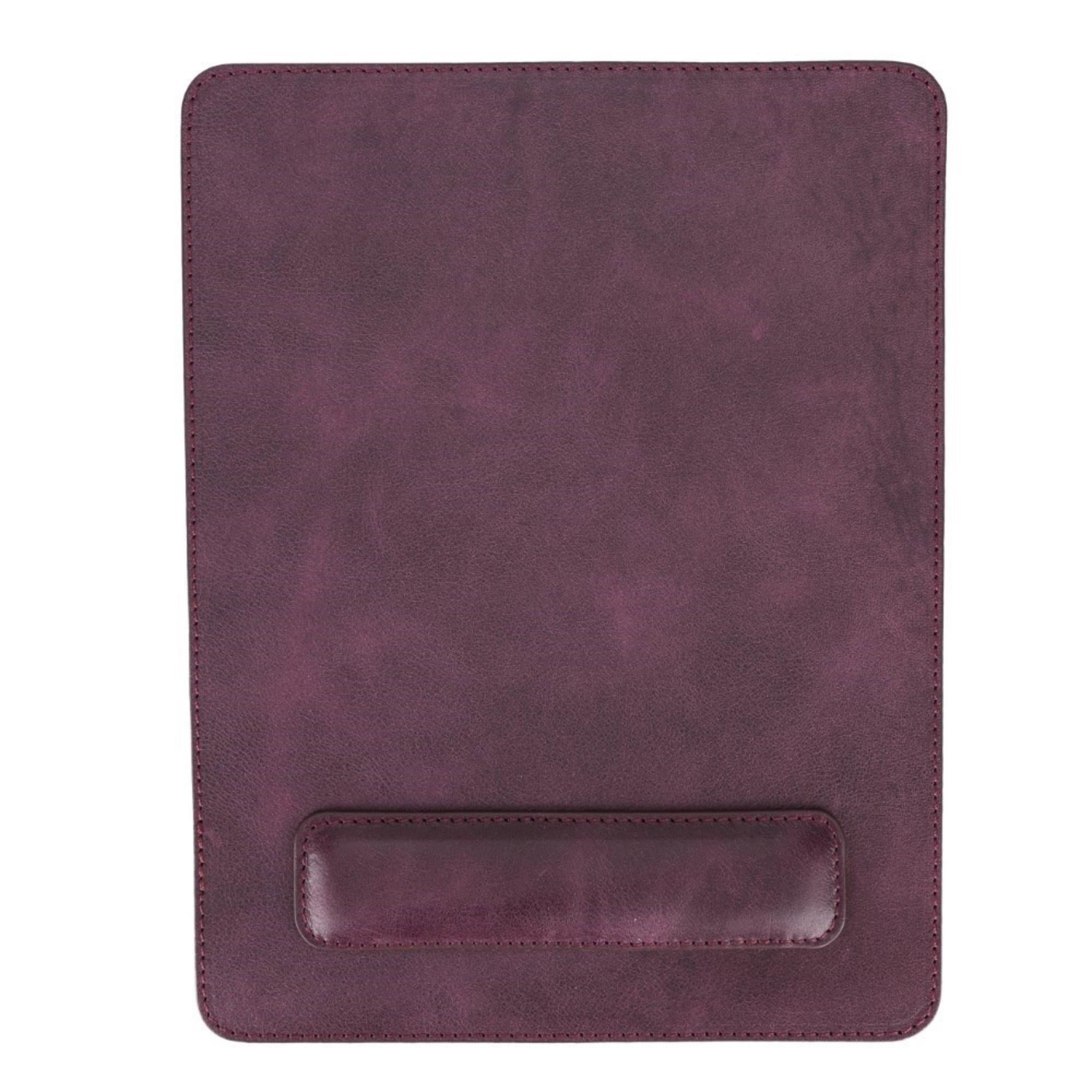 boulder full-grain leather mouse pad with hand support - toronata -