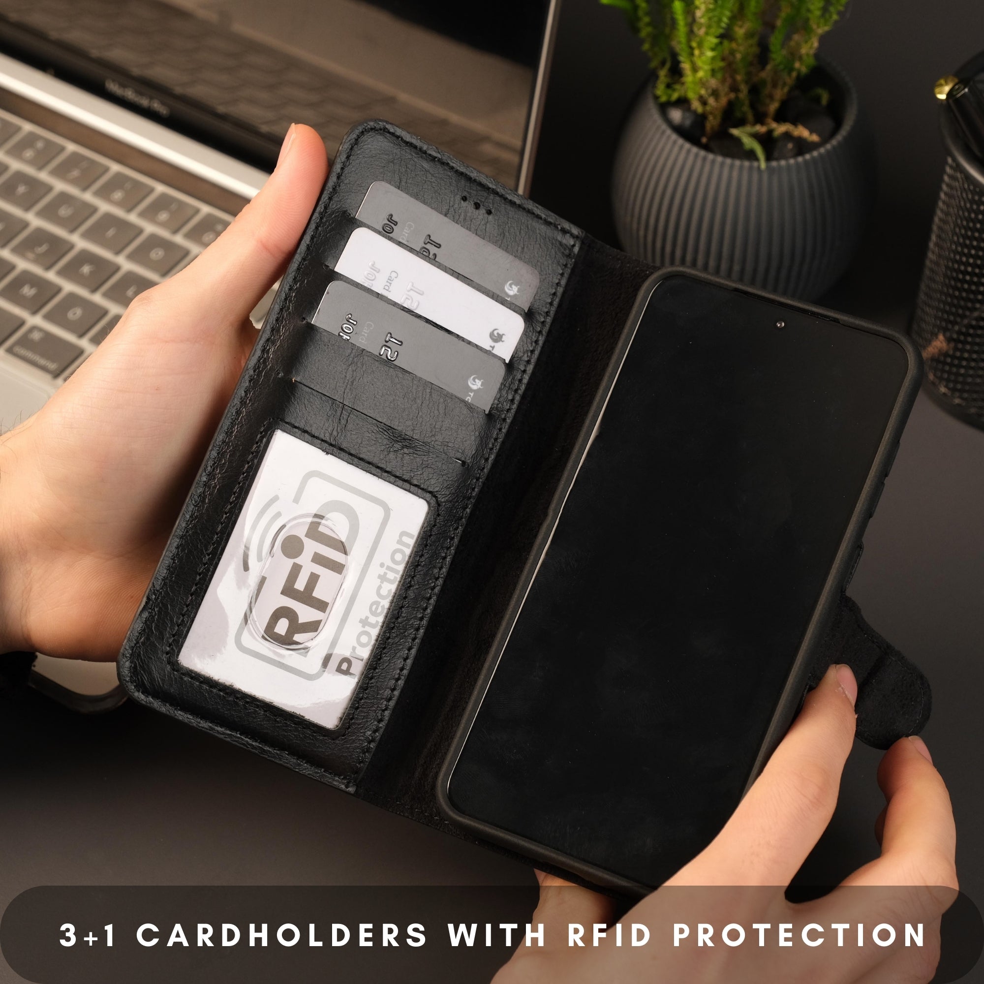 Buffalo Leather Samsung Galaxy S24 Plus Wallet with Detachable Case - TORONATA -