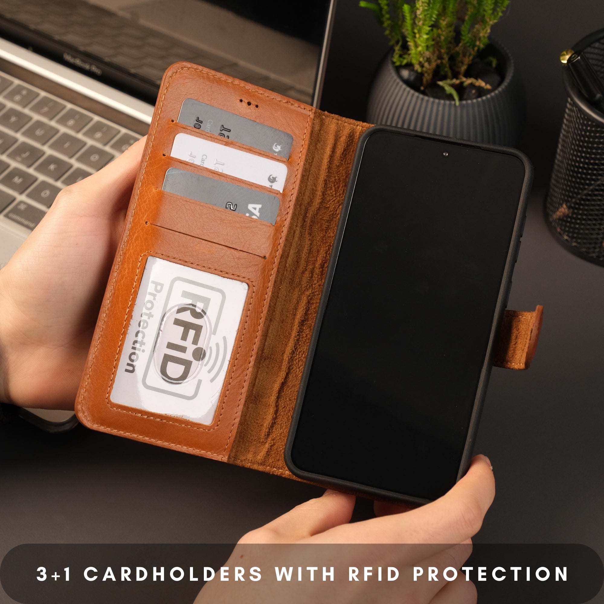 Buffalo Leather Samsung Galaxy S24 Plus Wallet with Detachable Case - TORONATA -