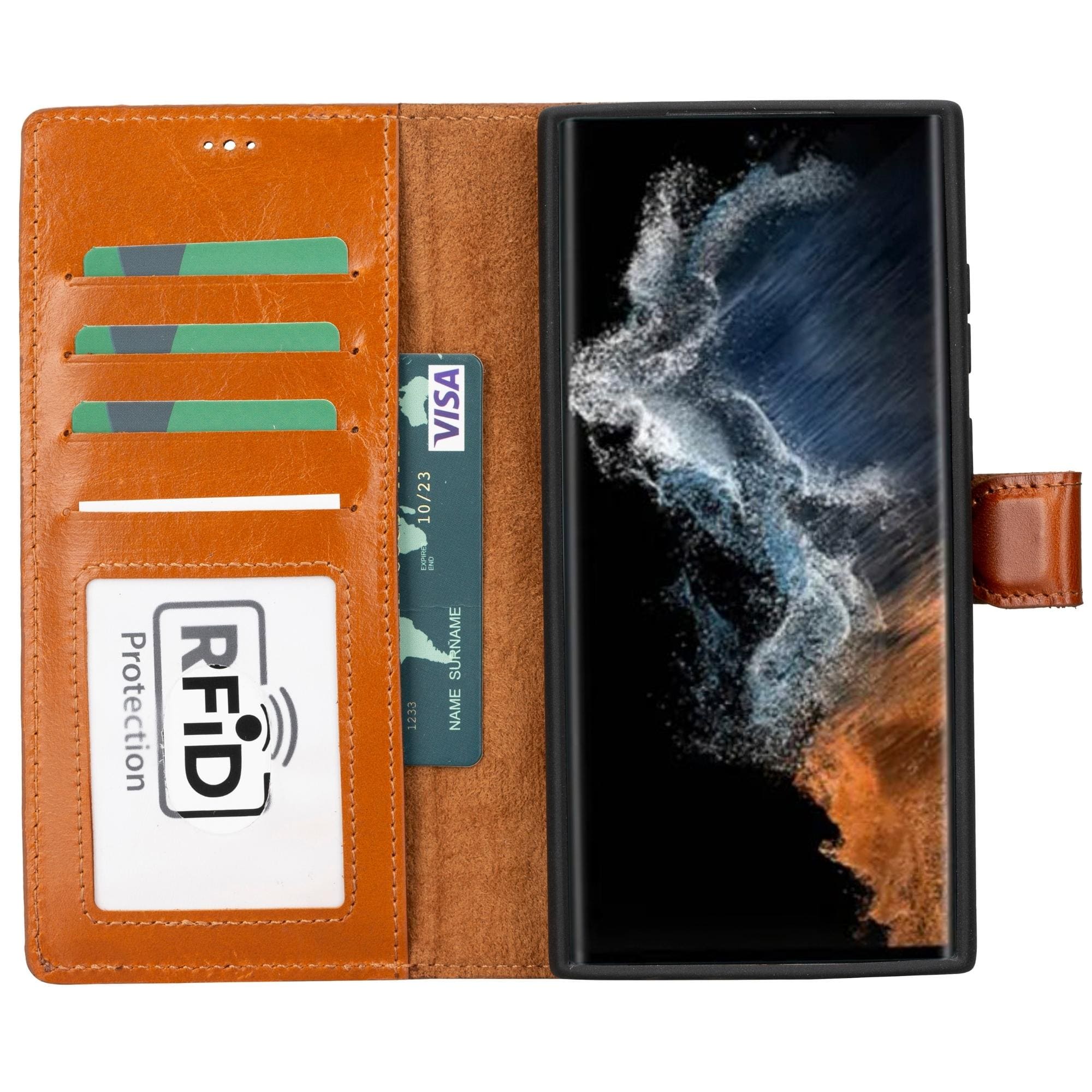 buffalo samsung galaxy s21 series detachable leather wallet case - galaxy s21 ultra - toronata - #color_tan