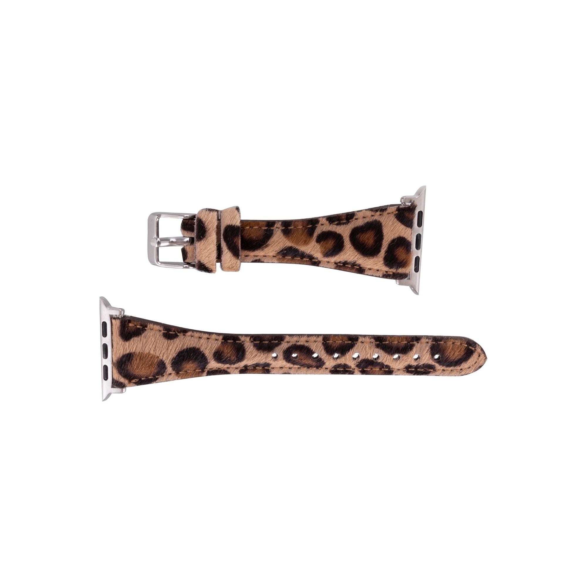 buford slim leather bands for apple watch 9, ultra 2 & se - toronata - #color_leopard-hairy