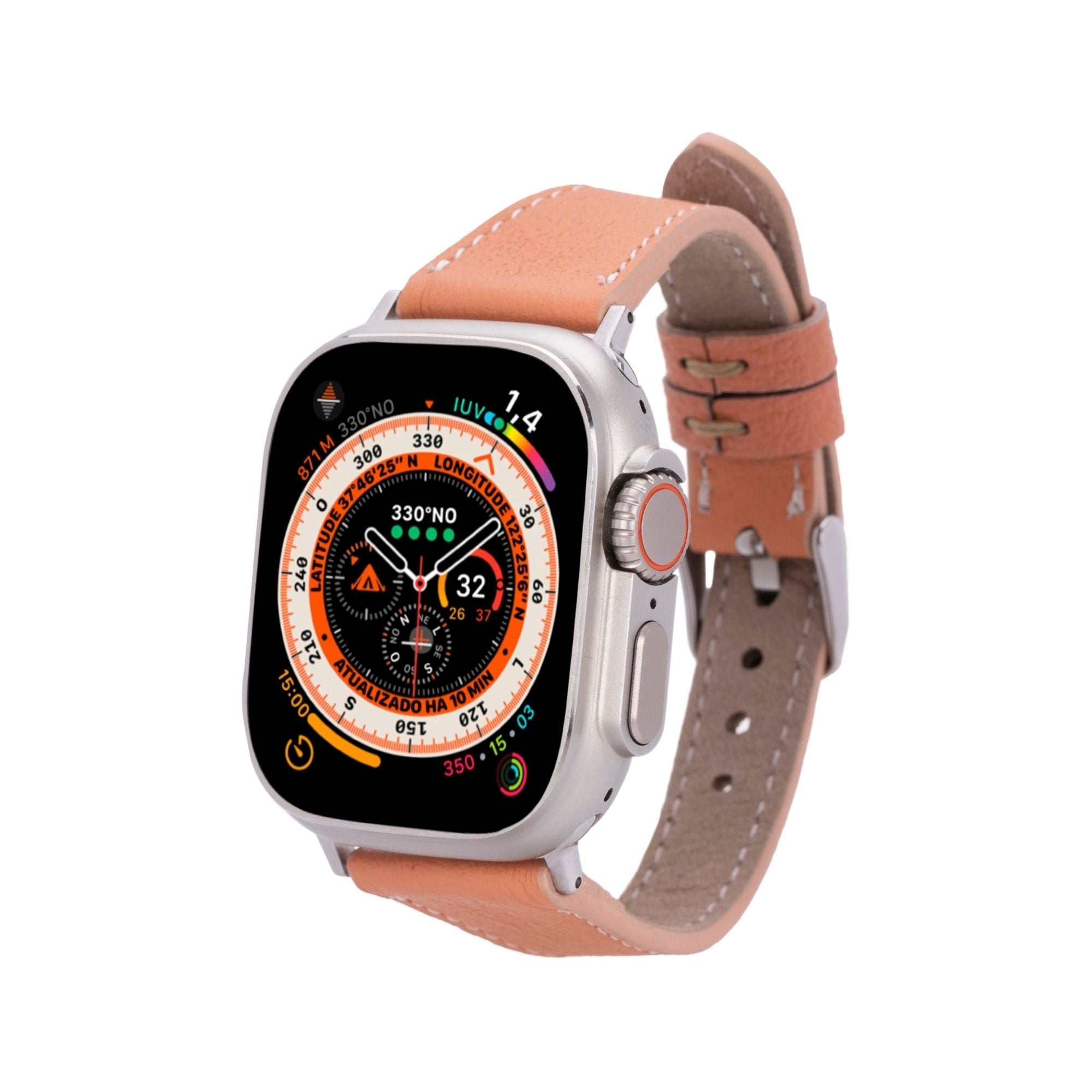 buford slim leather bands for apple watch 9, ultra 2 & se - toronata -