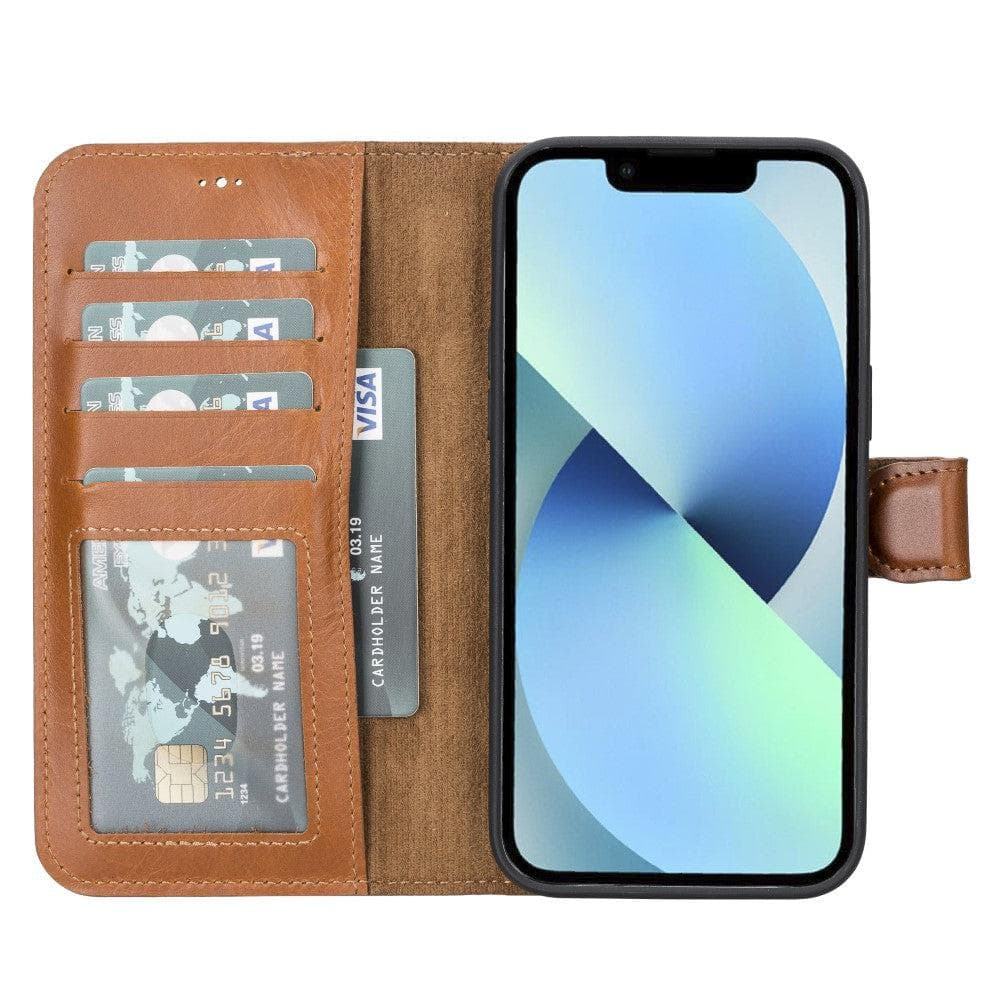 casper iphone 11 series detachable leather wallet case - toronata - #color_brown