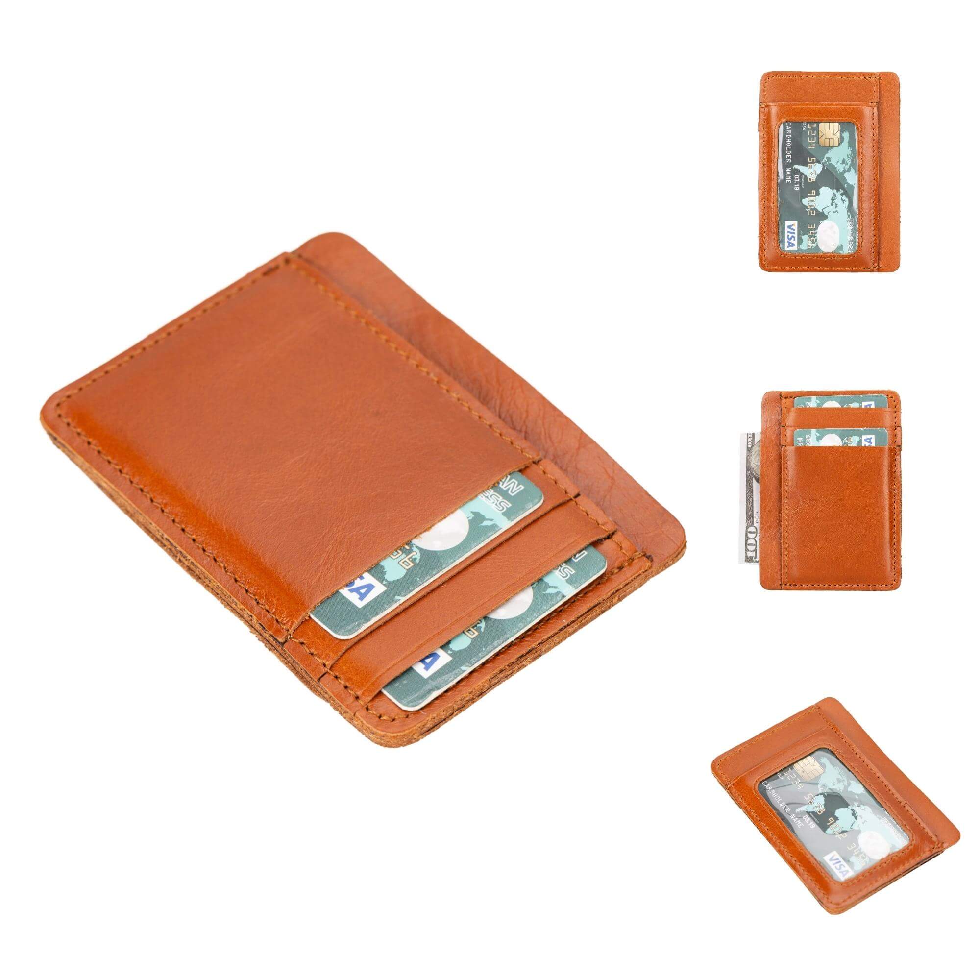 cody leather card holder and wallet for unisex - toronata - #color_tan