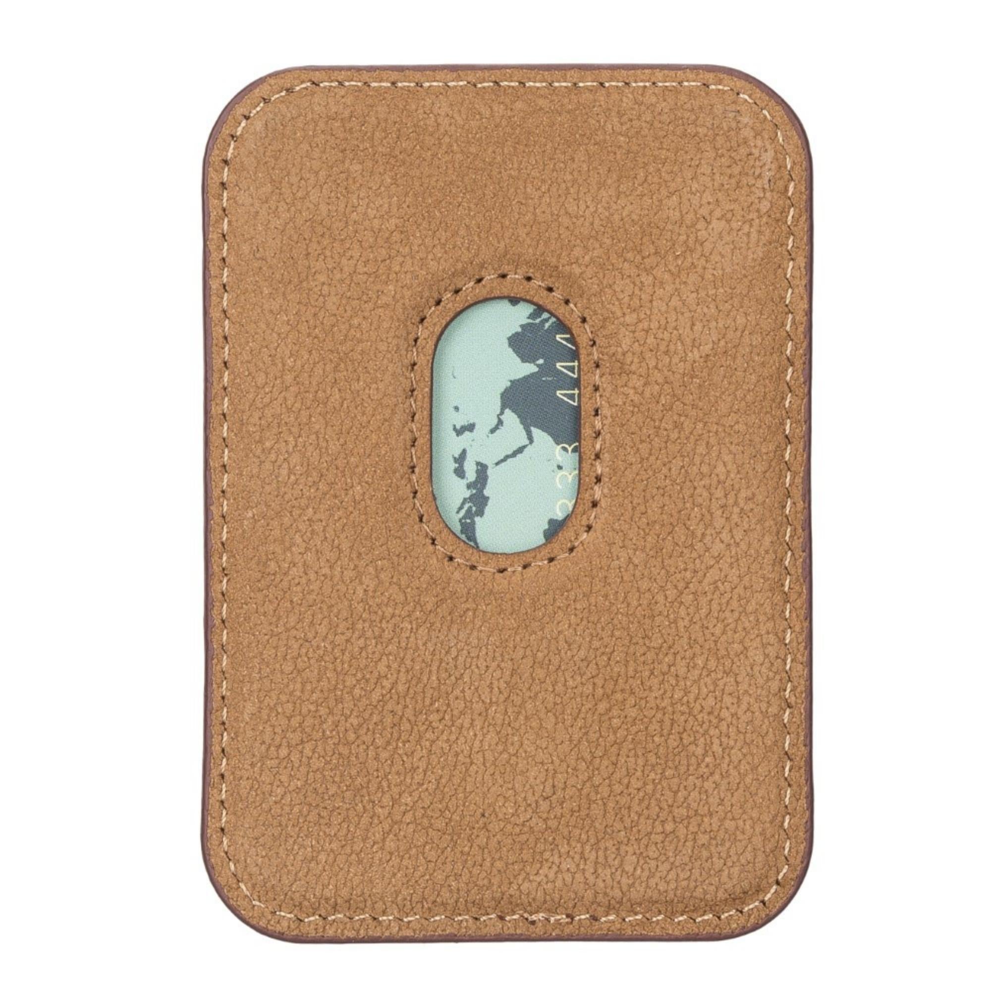 cortland full-grain leather card holder wallet with magnet - toronata - #color_tan