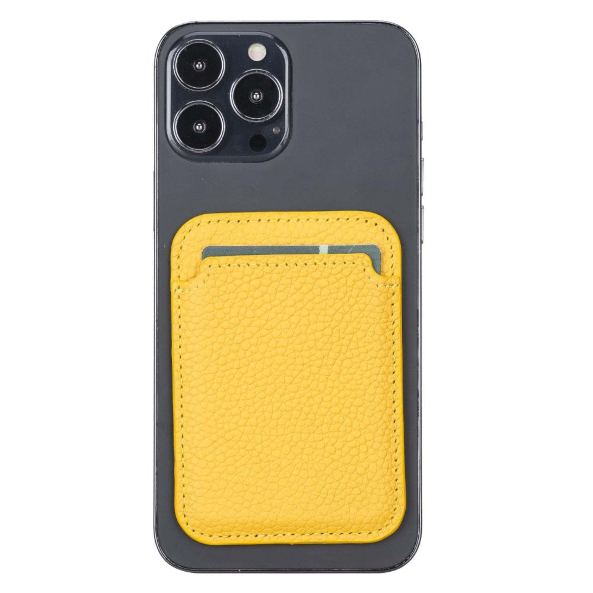 cortland full-grain leather card holder wallet with magnet - toronata -