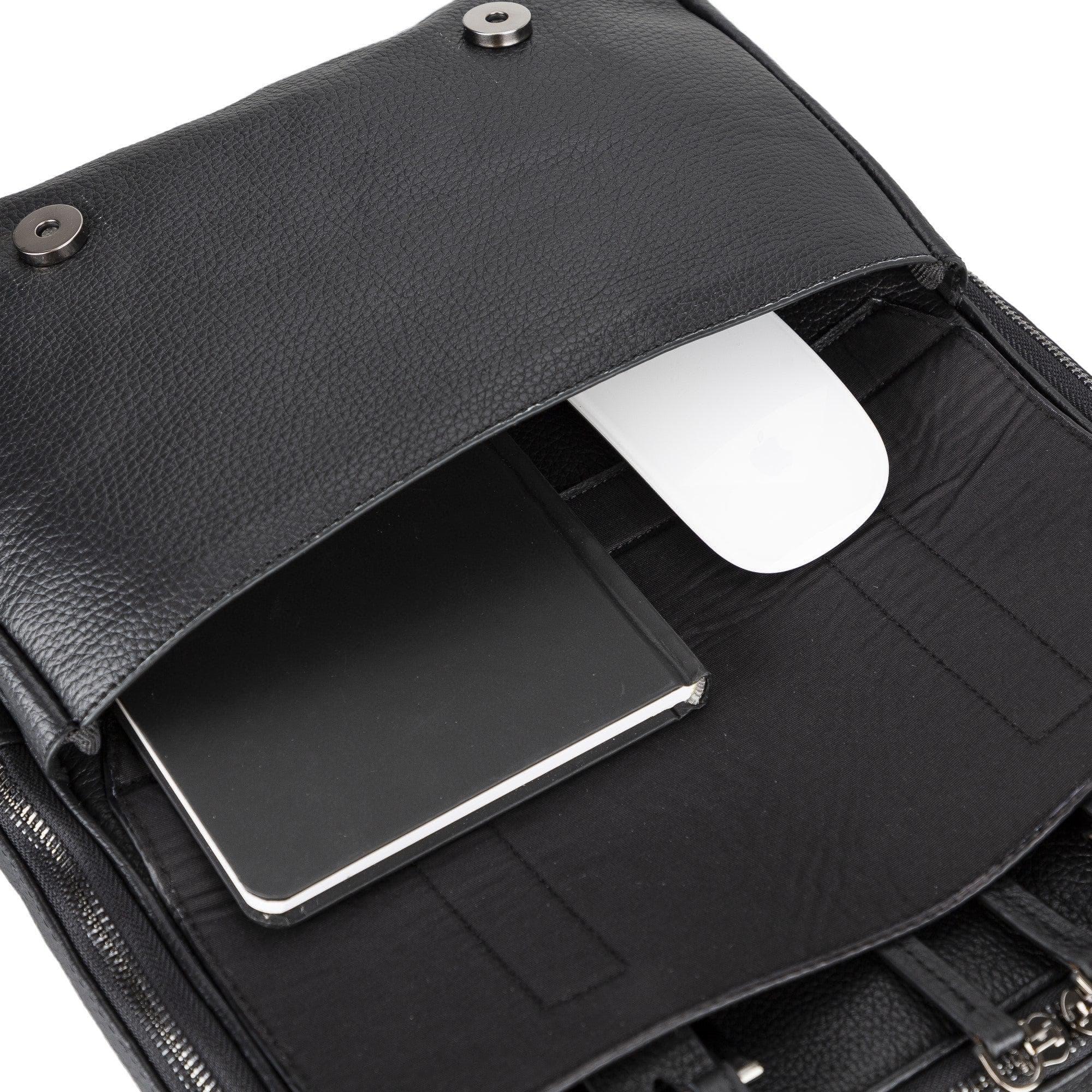 elmira leather laptop backpack for men and women - toronata -