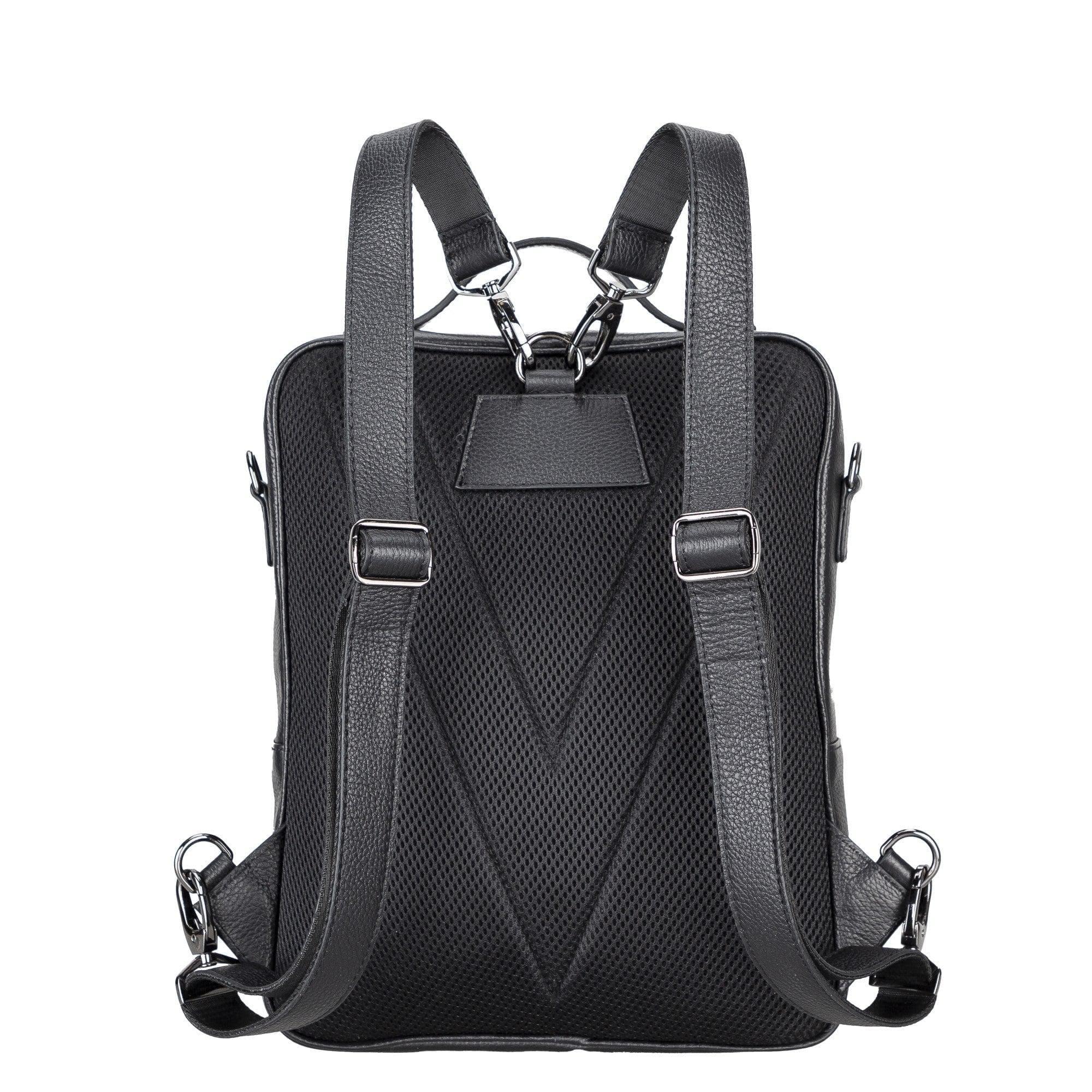 elmira leather laptop backpack for men and women - toronata - #color_black