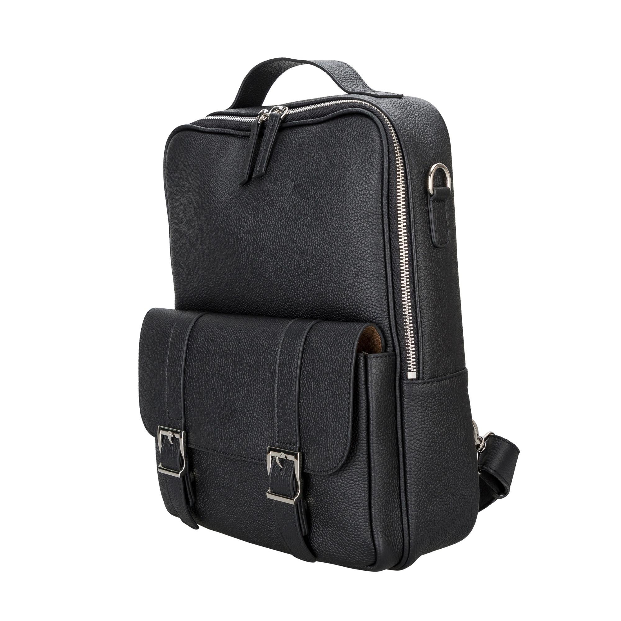 elmira leather laptop backpack for men and women - toronata -