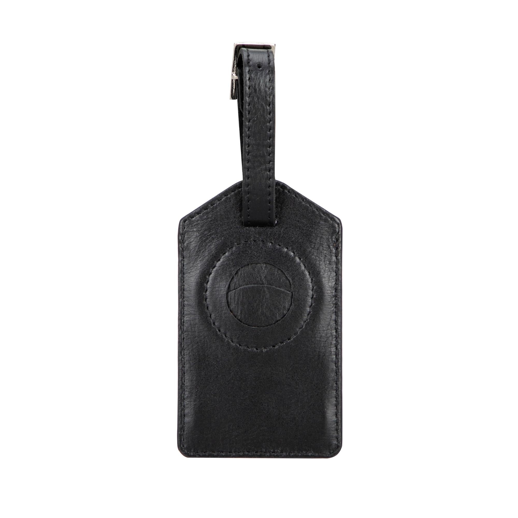 estes genuine leather luggage tag with airtag slot - toronata -