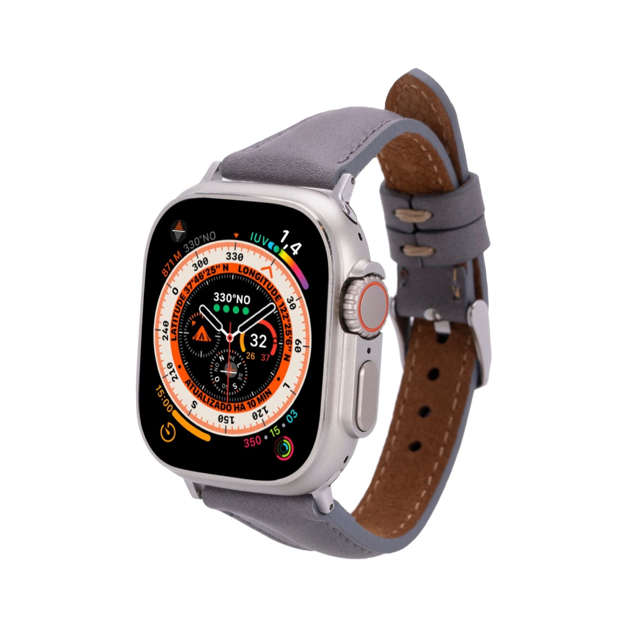 evansville slim leather bands for apple watch 9, ultra 2 & se - toronata -