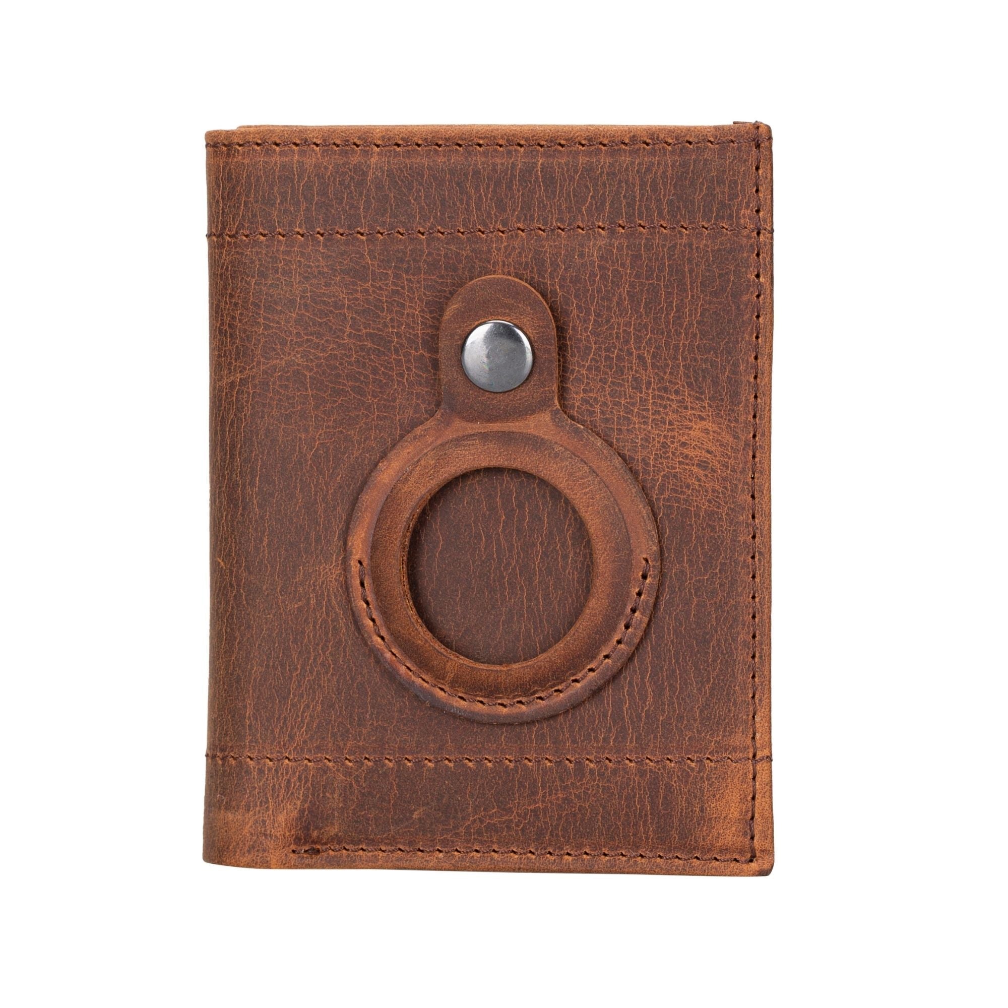 glendo apple airtag slot leather wallet, handcrafted, unisex - toronata -