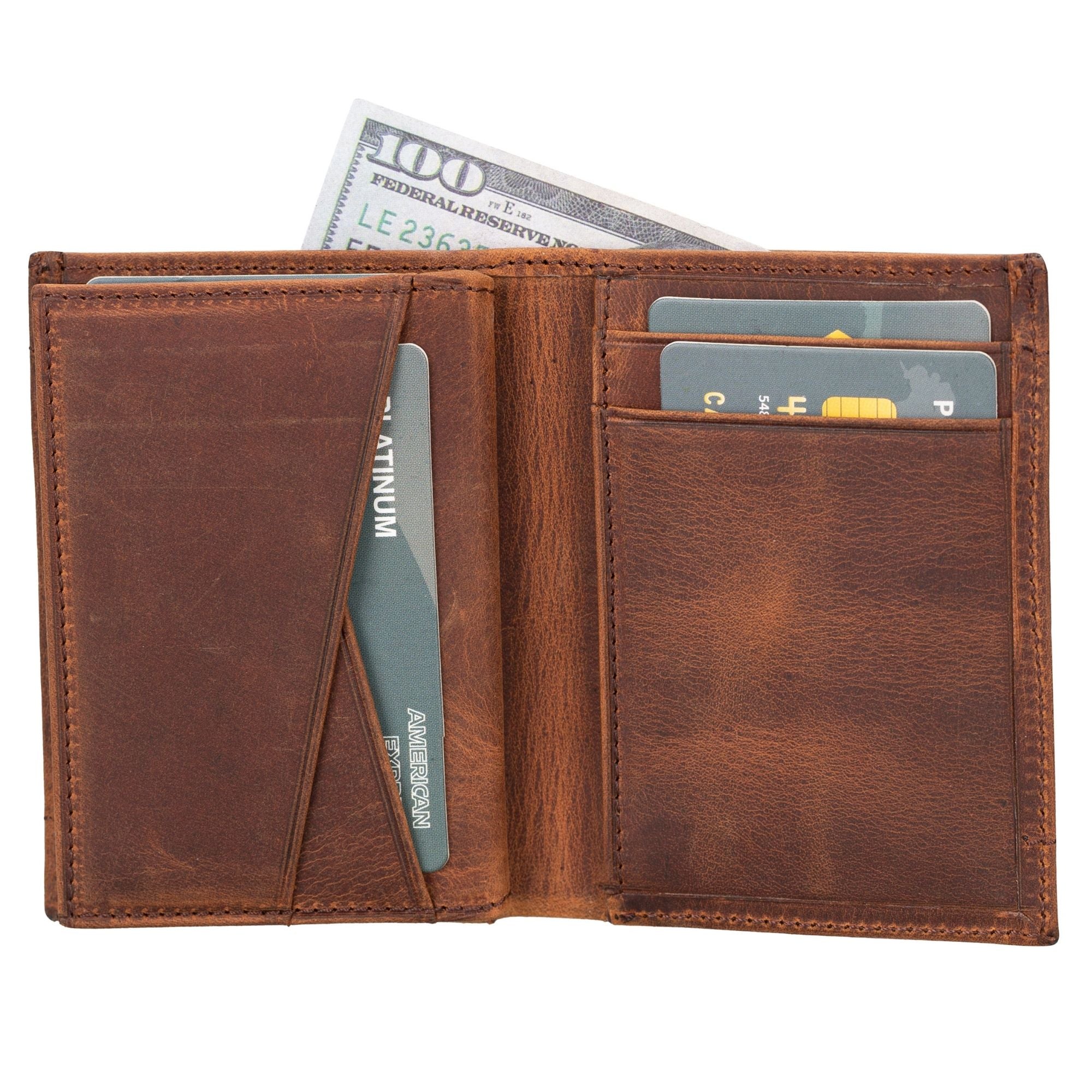 glendo apple airtag slot leather wallet, handcrafted, unisex - toronata -