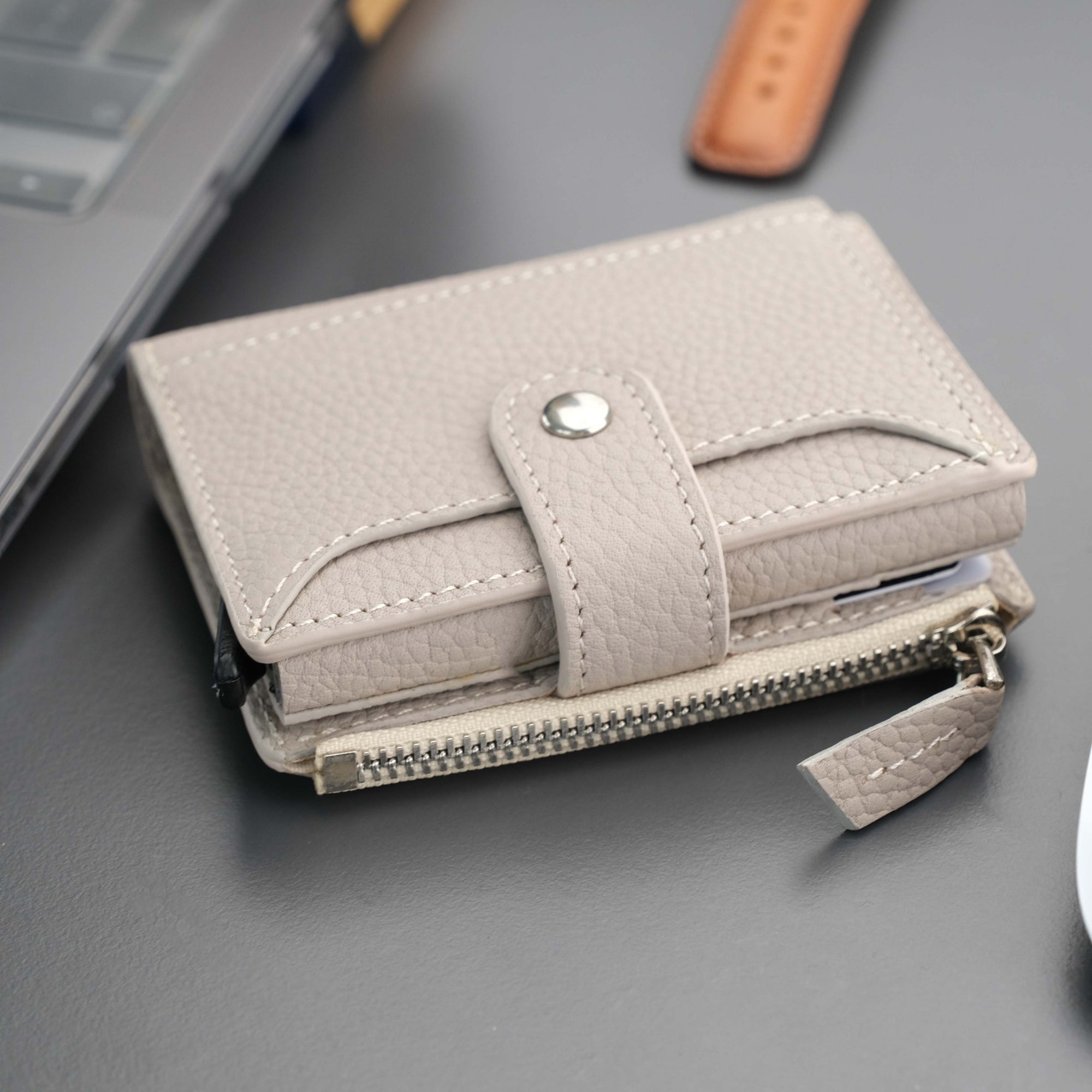 Glenrock Mink Leather Pop-up Cardholder Wallet - TORONATA - color_