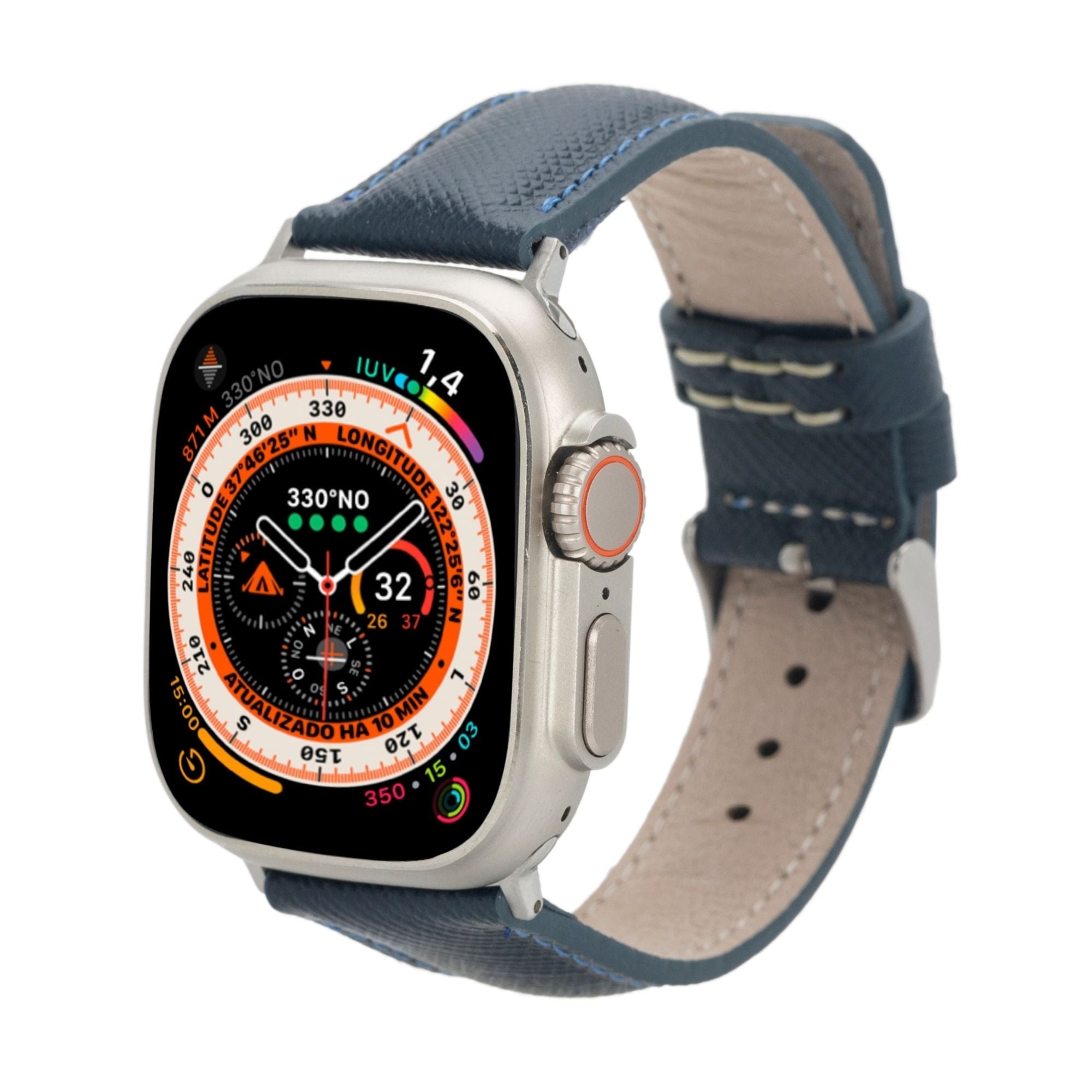 guernsey leather bands for apple watch 9, ultra 2 & se - toronata -