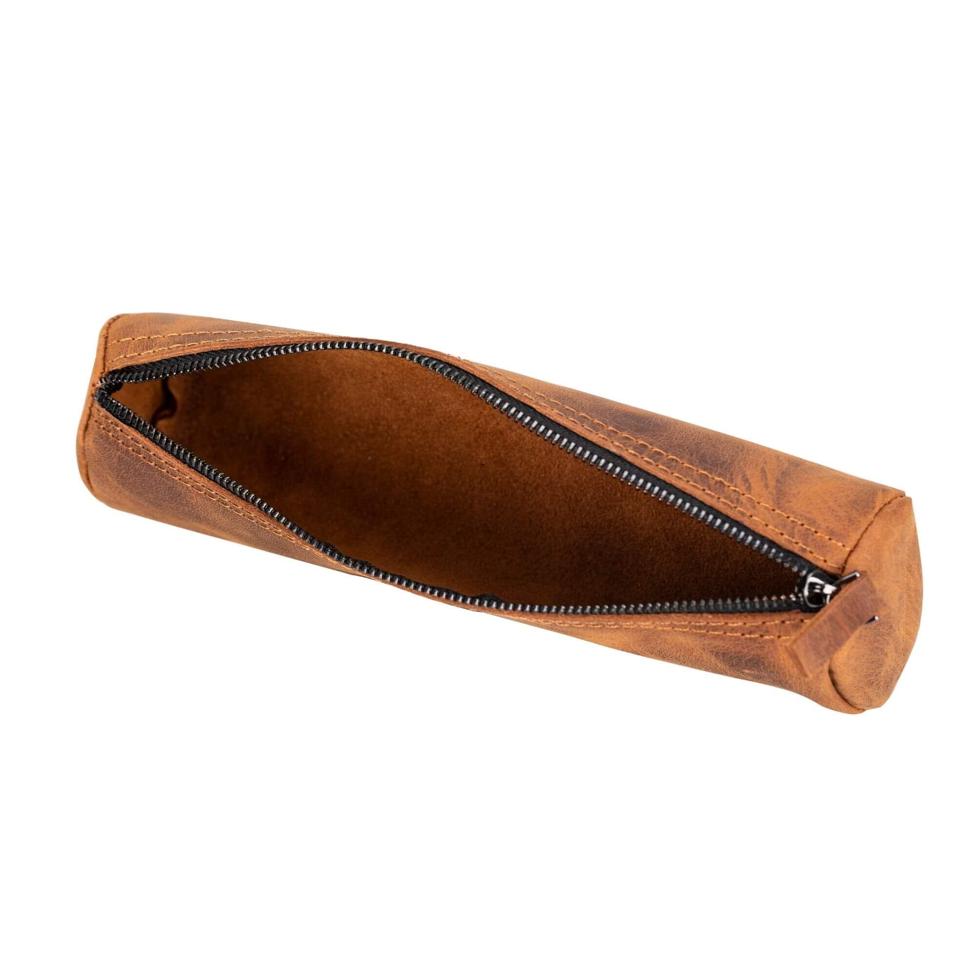 handmade genuine cow leather pencil case - toronata -