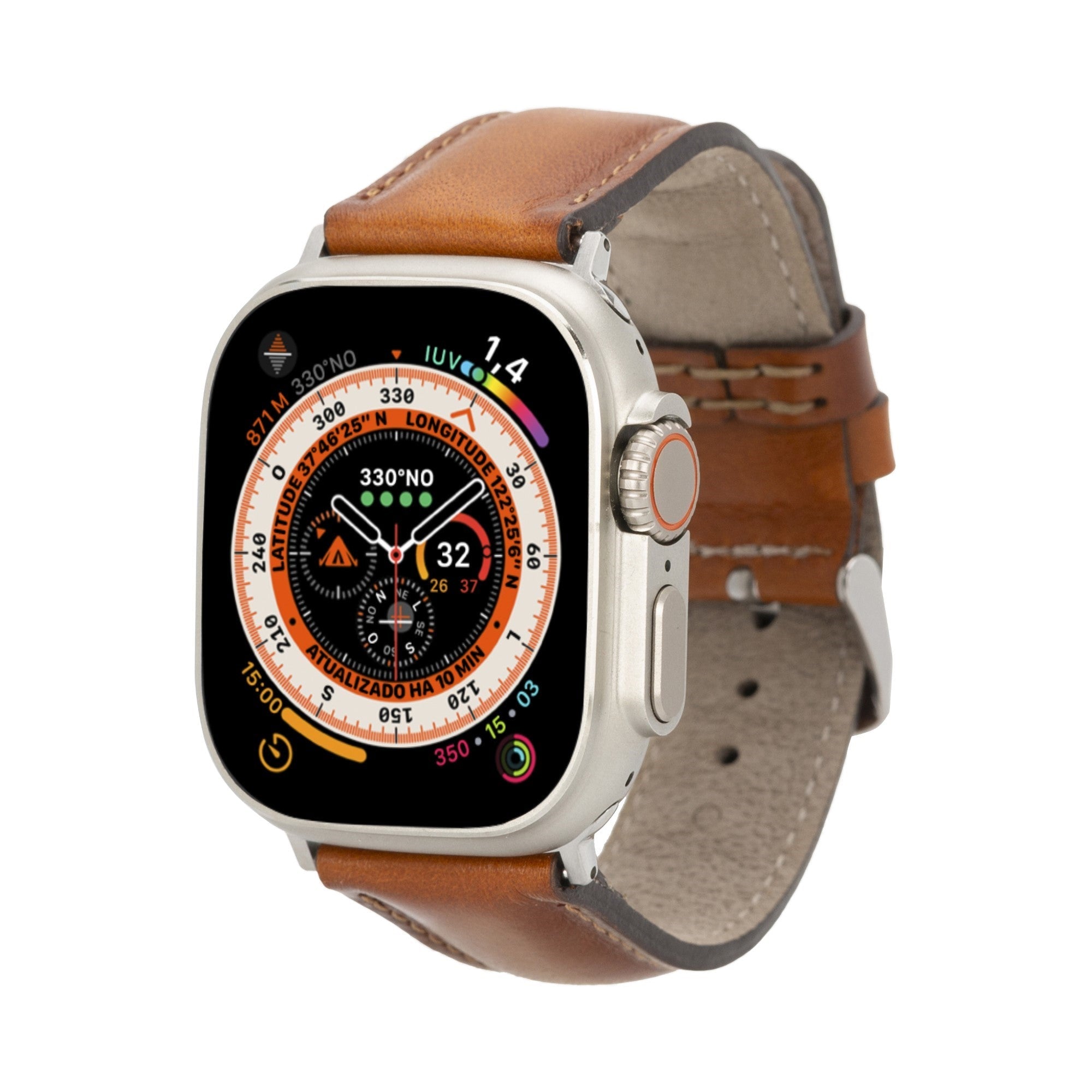 Jackson Leather Bands for Apple Watch 9, Ultra 2 & SE - 45/44/42mm - Tan - TORONATA