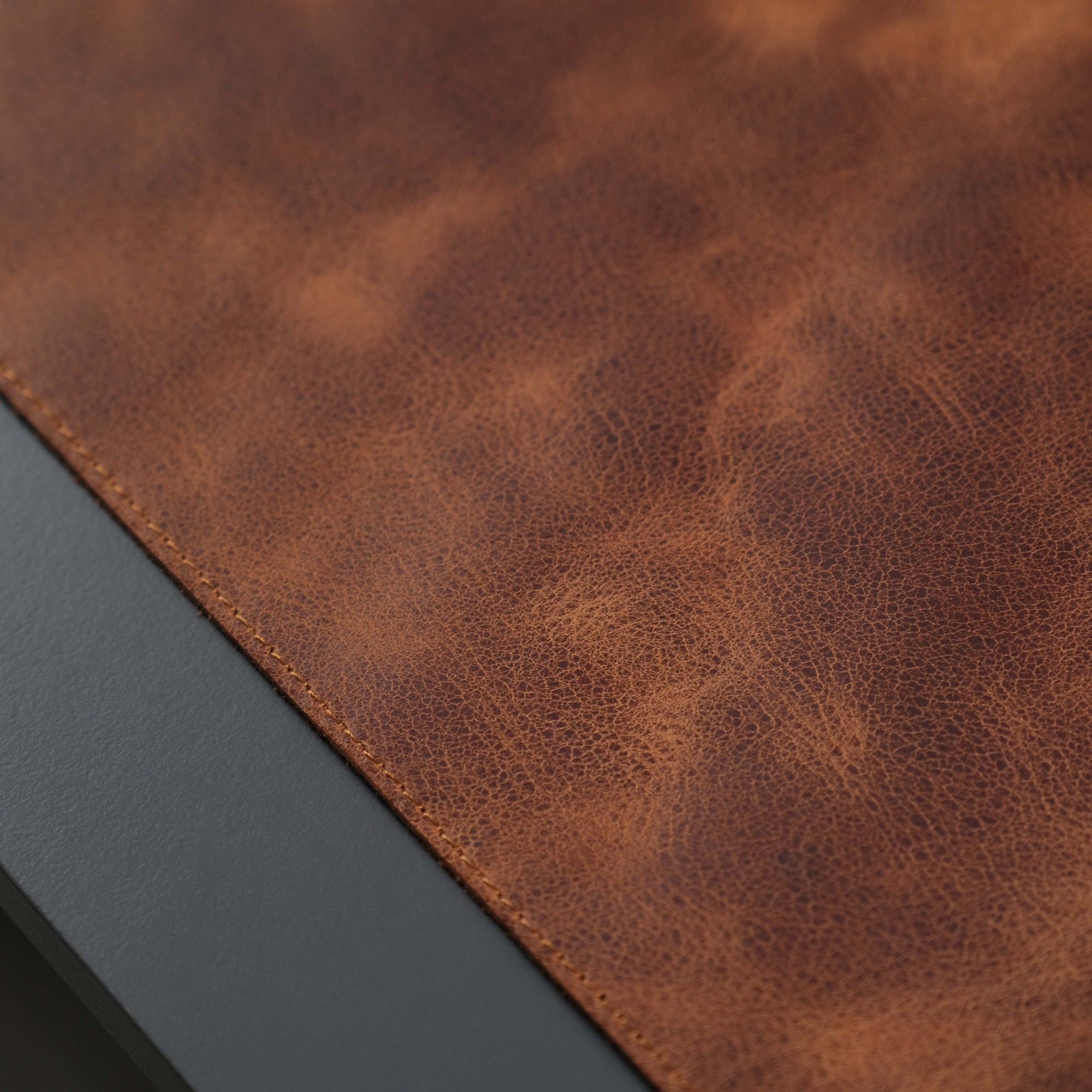 Jersey Antic Tan Leather Desk Pad for Office and Home - TORONATA - color_