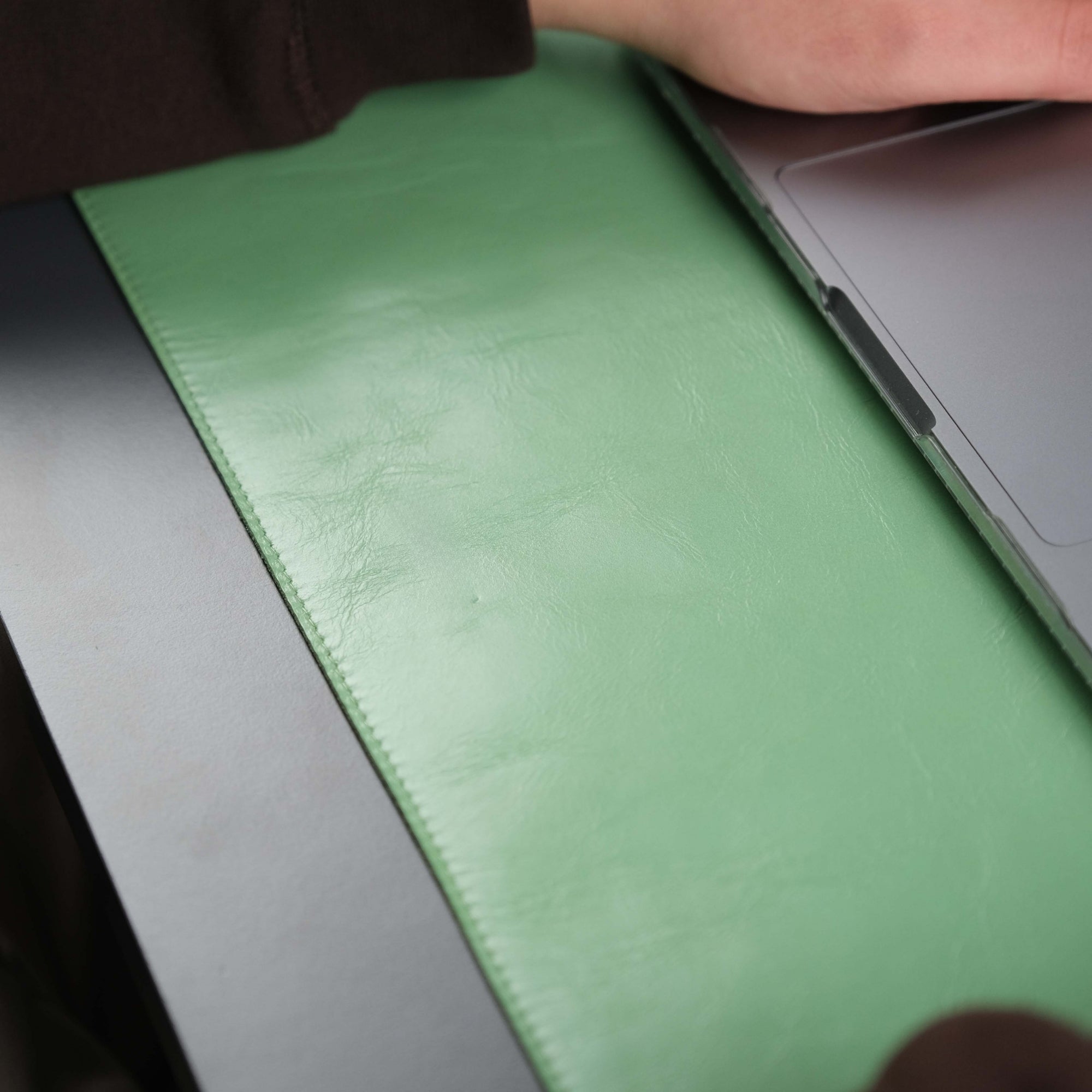Jersey Green Leather Desk Pad for Office and Home - TORONATA - color_