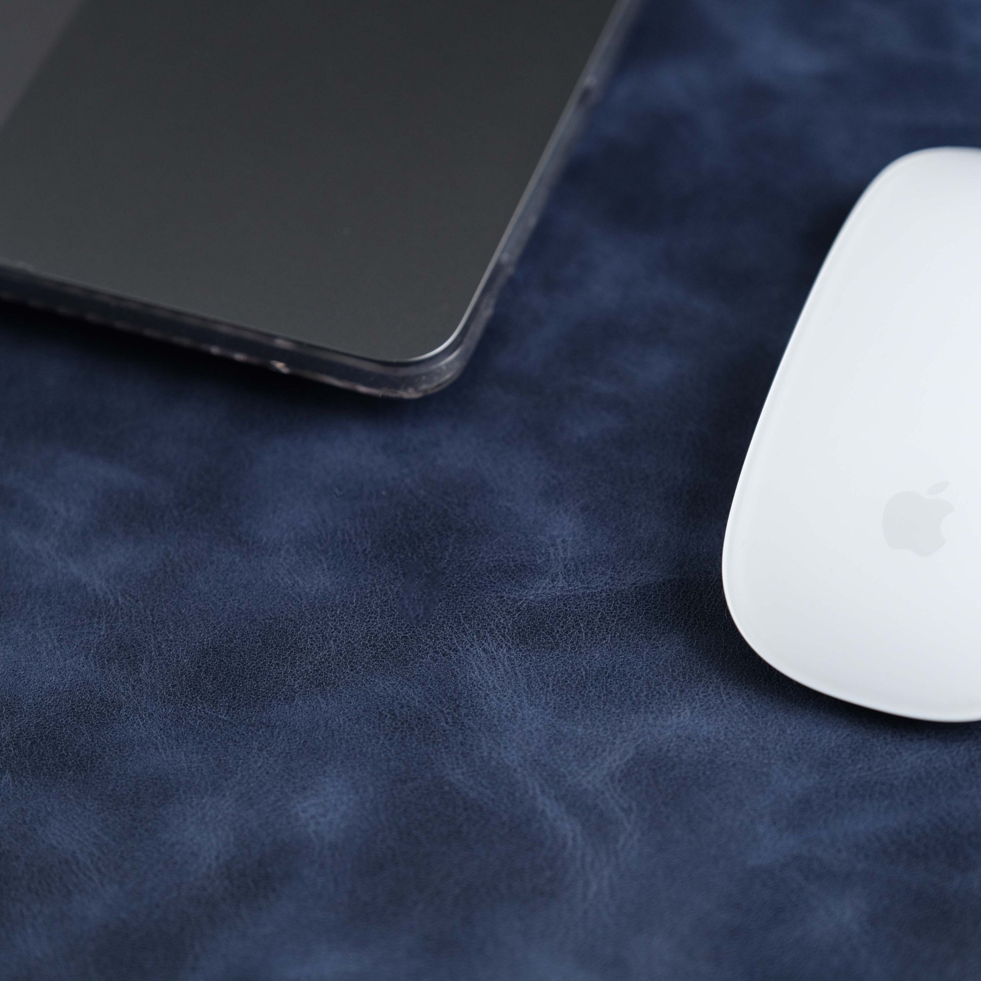 Jersey Navy Blue Leather Desk Pad for Office and Home - TORONATA - color_