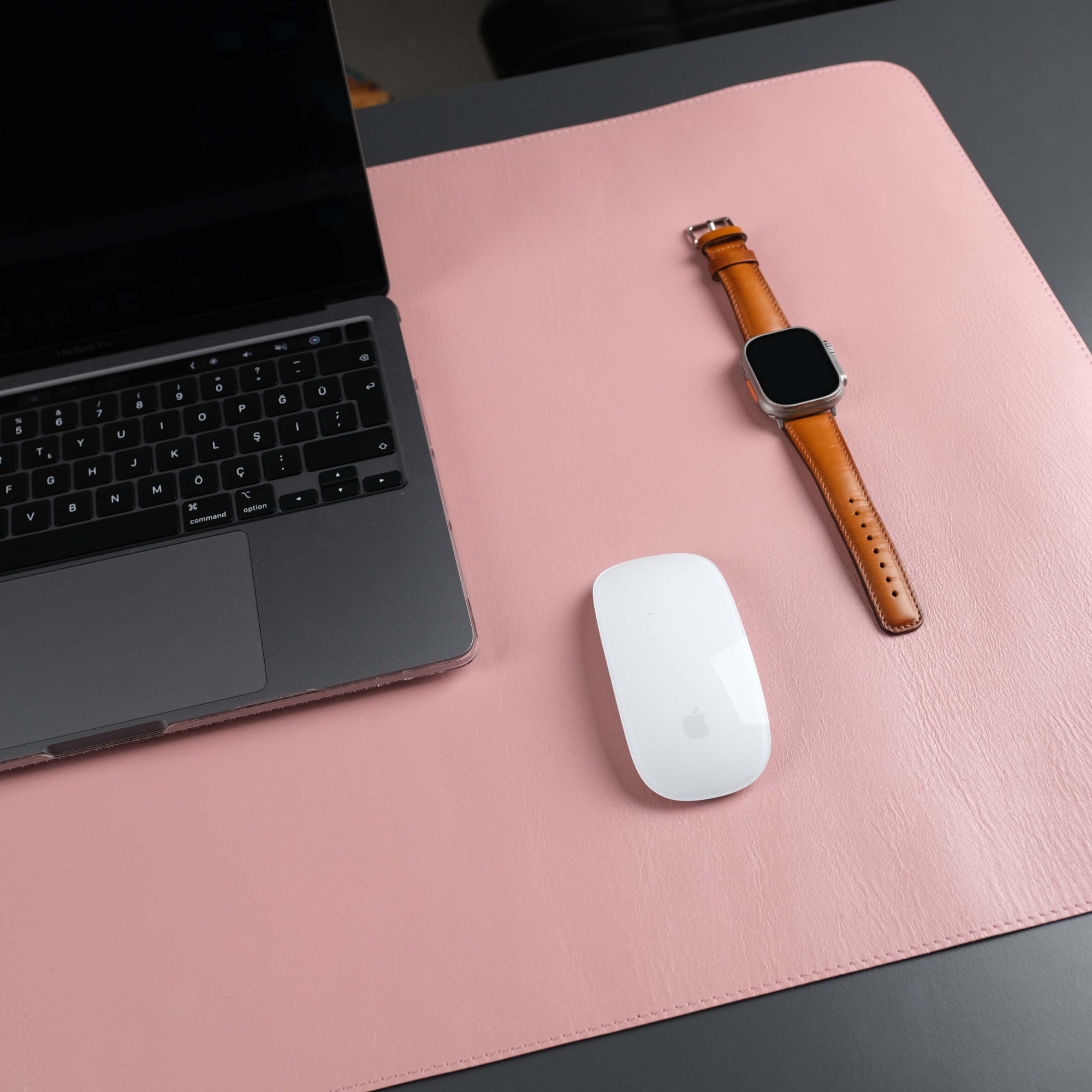 Jersey Pink Leather Desk Pad for Office and Home - TORONATA - color_