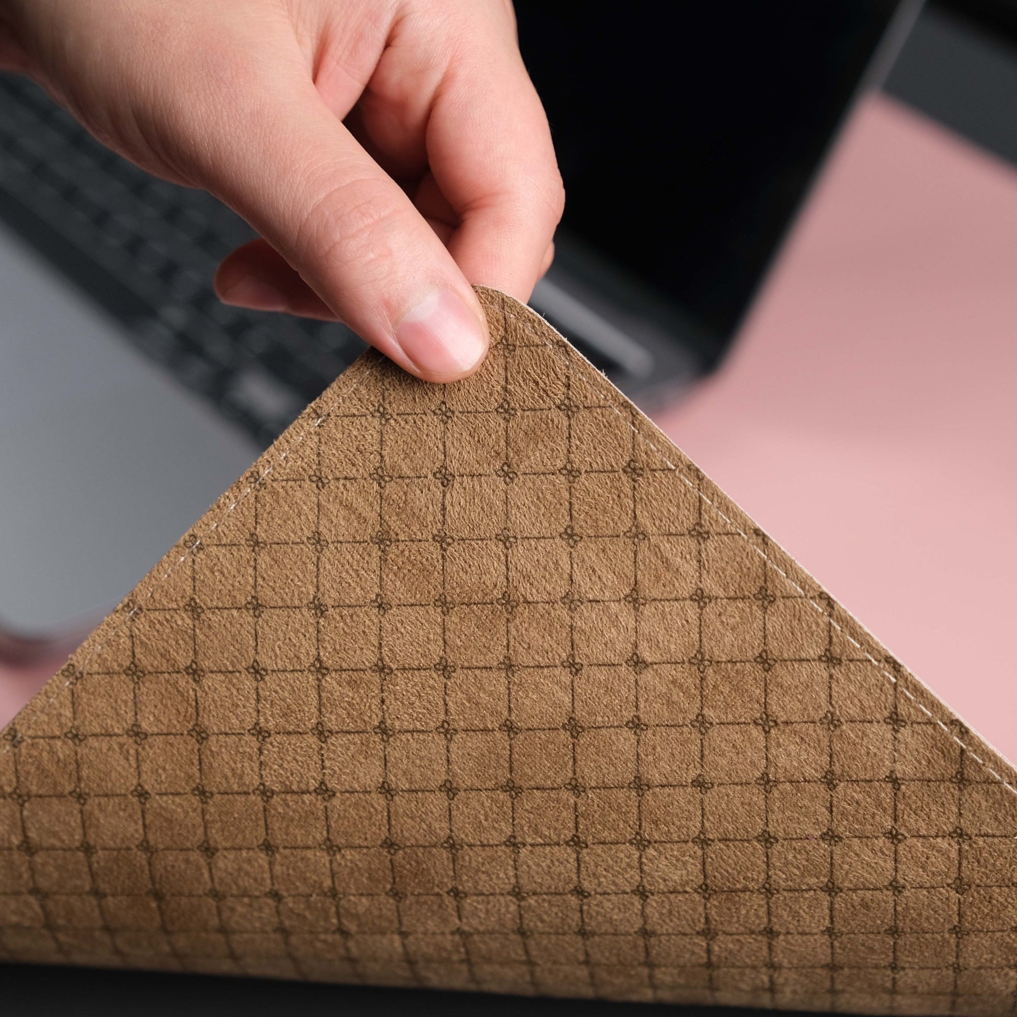 Jersey Pink Leather Desk Pad for Office and Home - TORONATA - color_