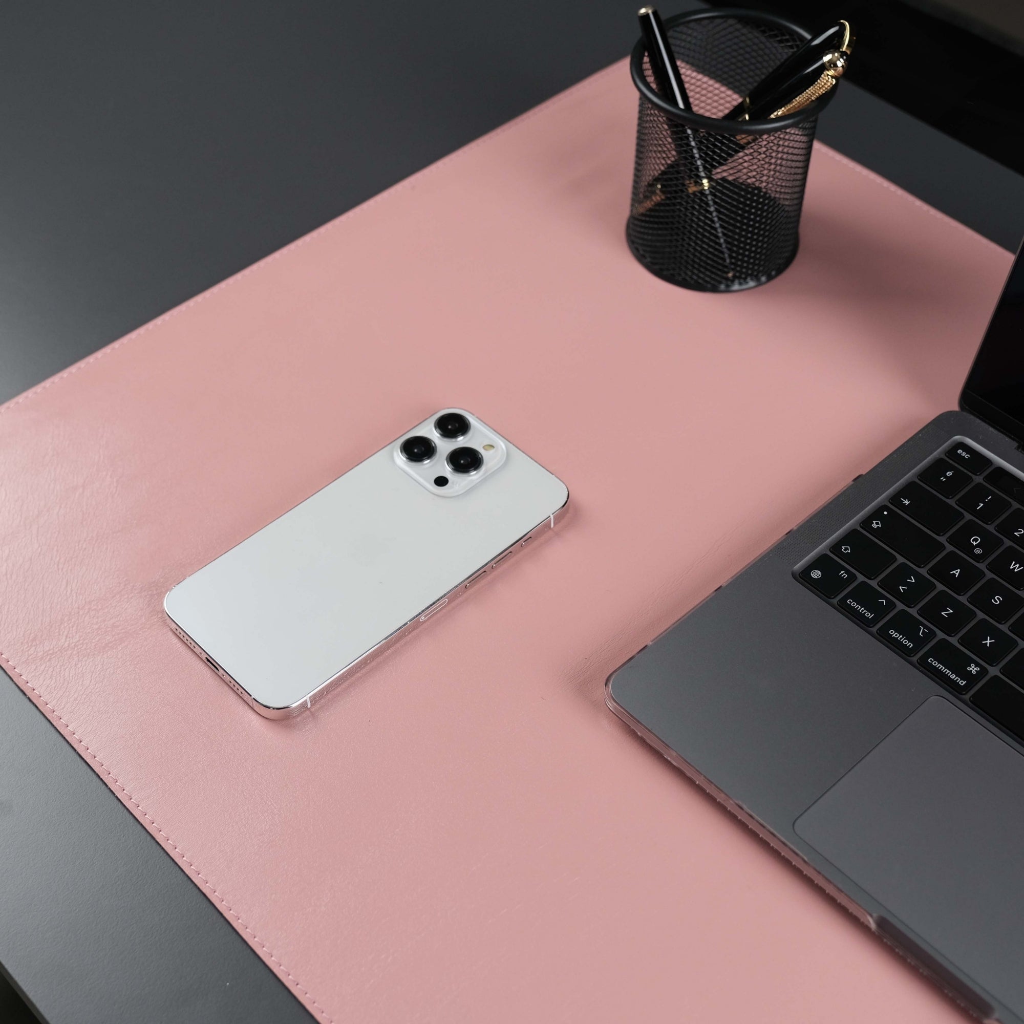 Jersey Pink Leather Desk Pad for Office and Home - TORONATA - color_