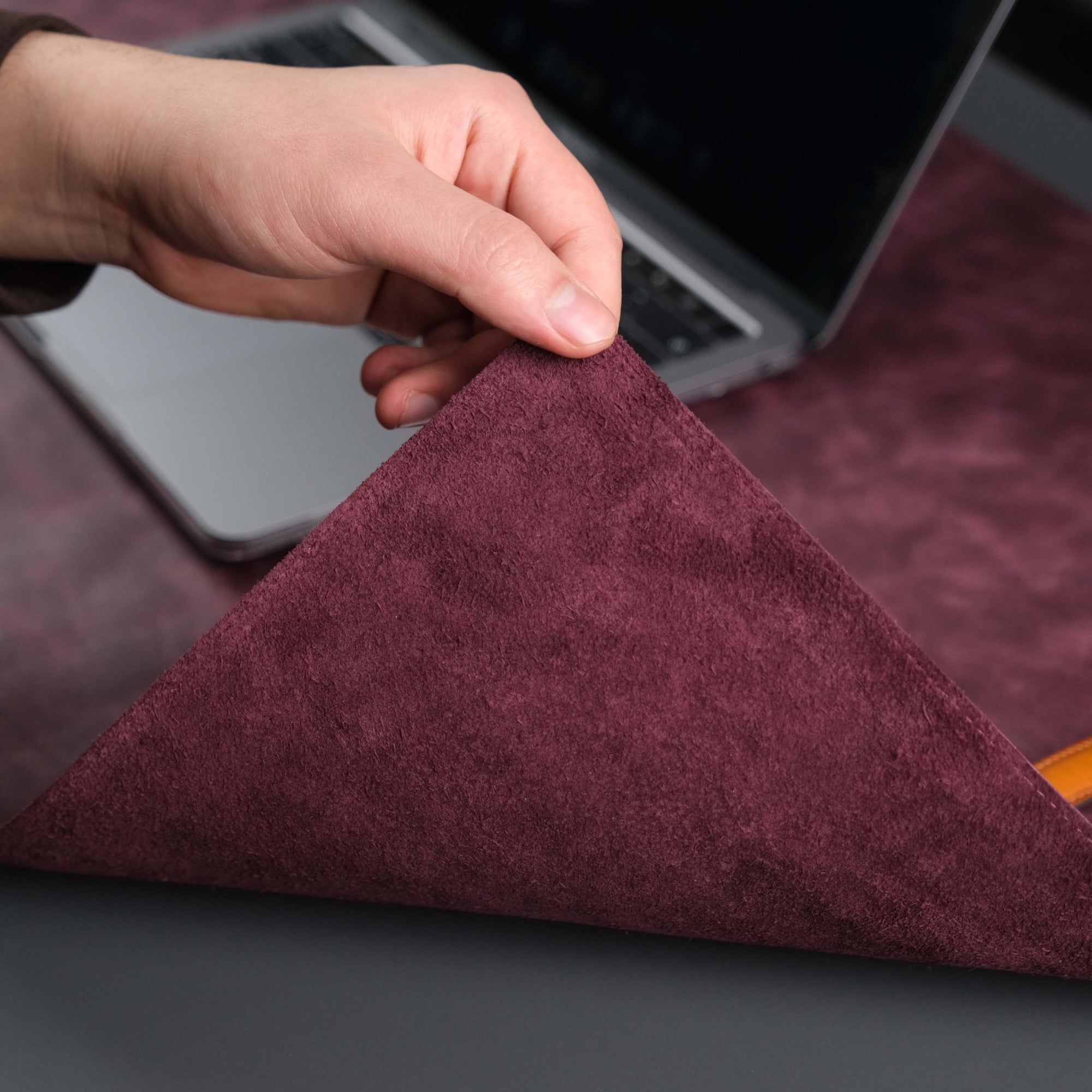 Jersey Purple Leather Desk Pad for Office and Home - TORONATA - color_
