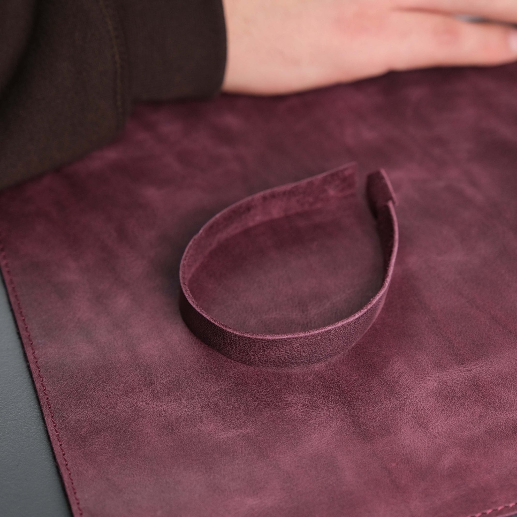 Jersey Purple Leather Desk Pad for Office and Home - TORONATA - color_