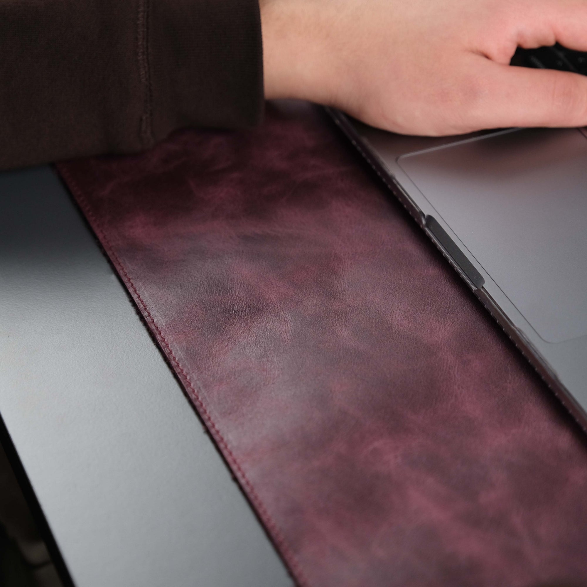 Jersey Purple Leather Desk Pad for Office and Home - TORONATA - color_