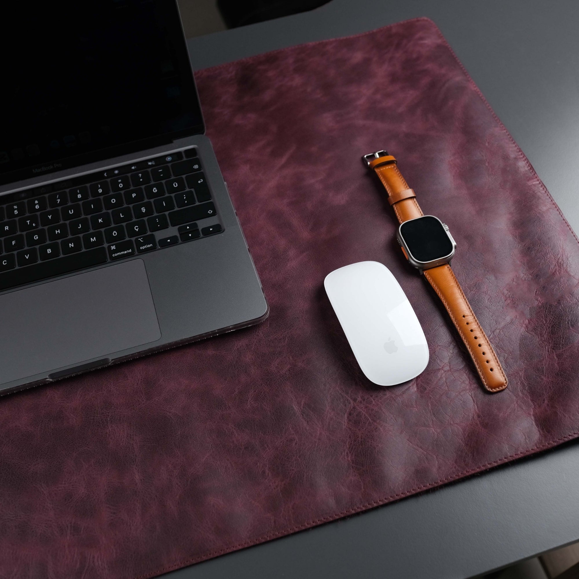 Jersey Purple Leather Desk Pad for Office and Home - TORONATA - color_