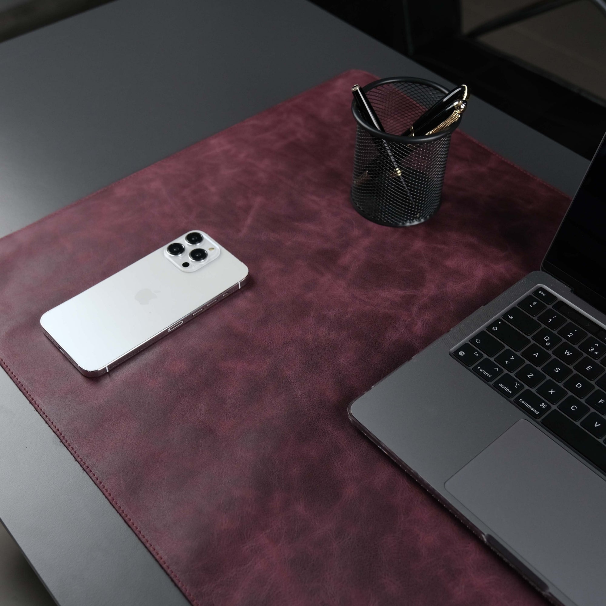 Jersey Purple Leather Desk Pad for Office and Home - TORONATA - color_