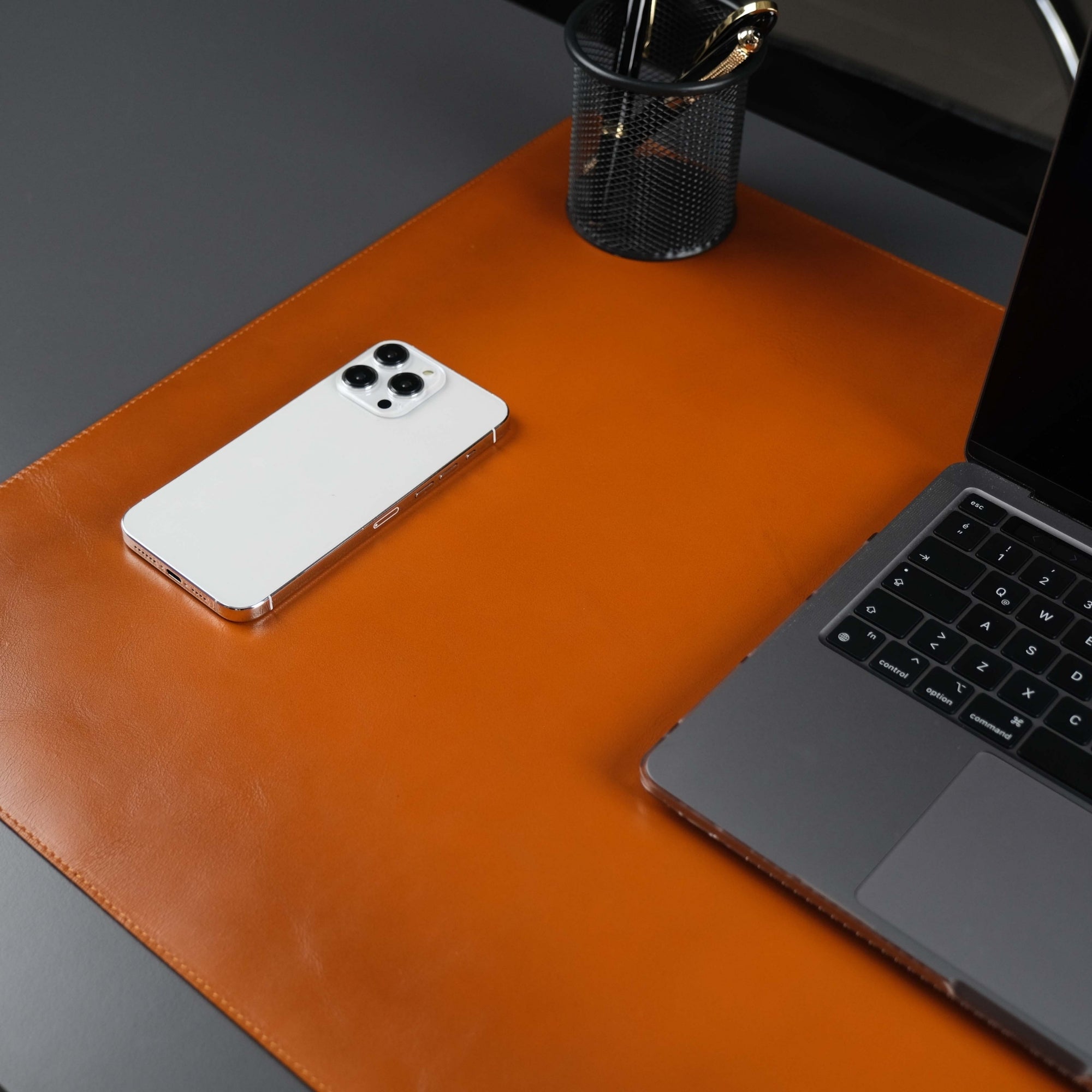 Jersey Tan Leather Desk Pad for Office and Home - TORONATA - color_