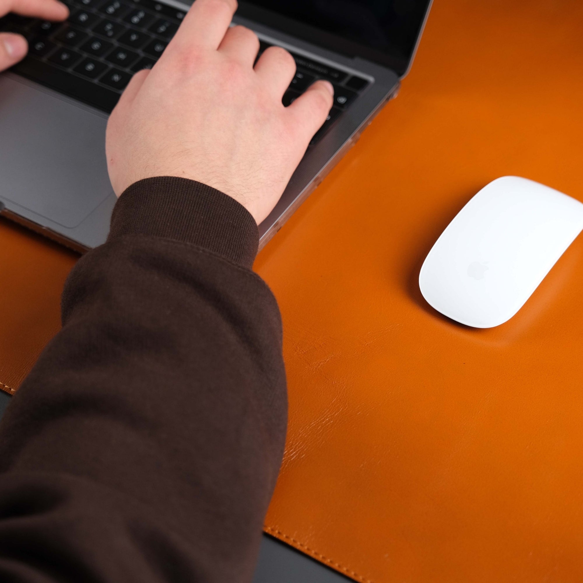 Jersey Tan Leather Desk Pad for Office and Home - TORONATA - color_